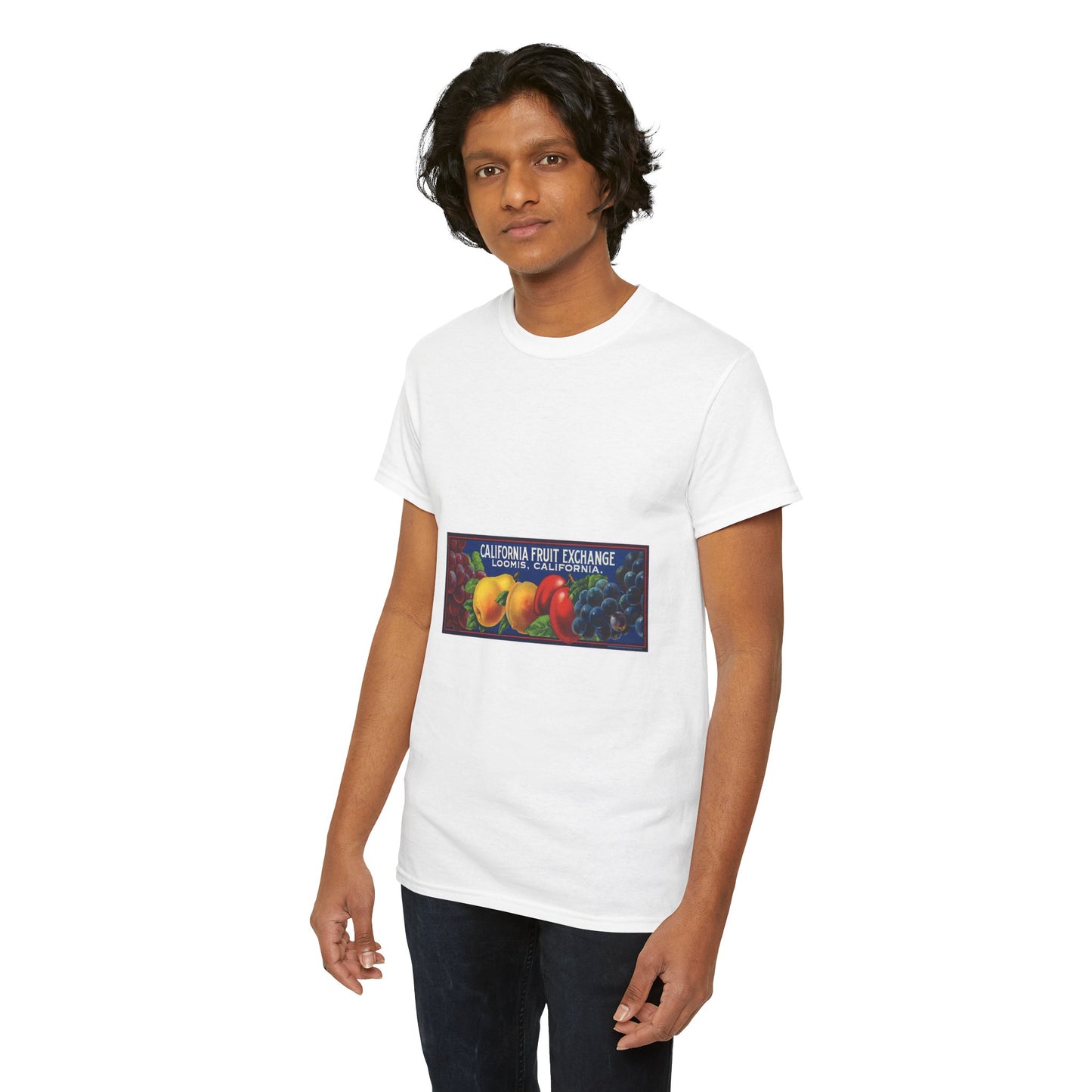 Colorful California Fruit Exchange Tee, Summer T-Shirt, Graphic Tee, Fruit Lover Gift, Casual Wear, Eco-friendly Fashion