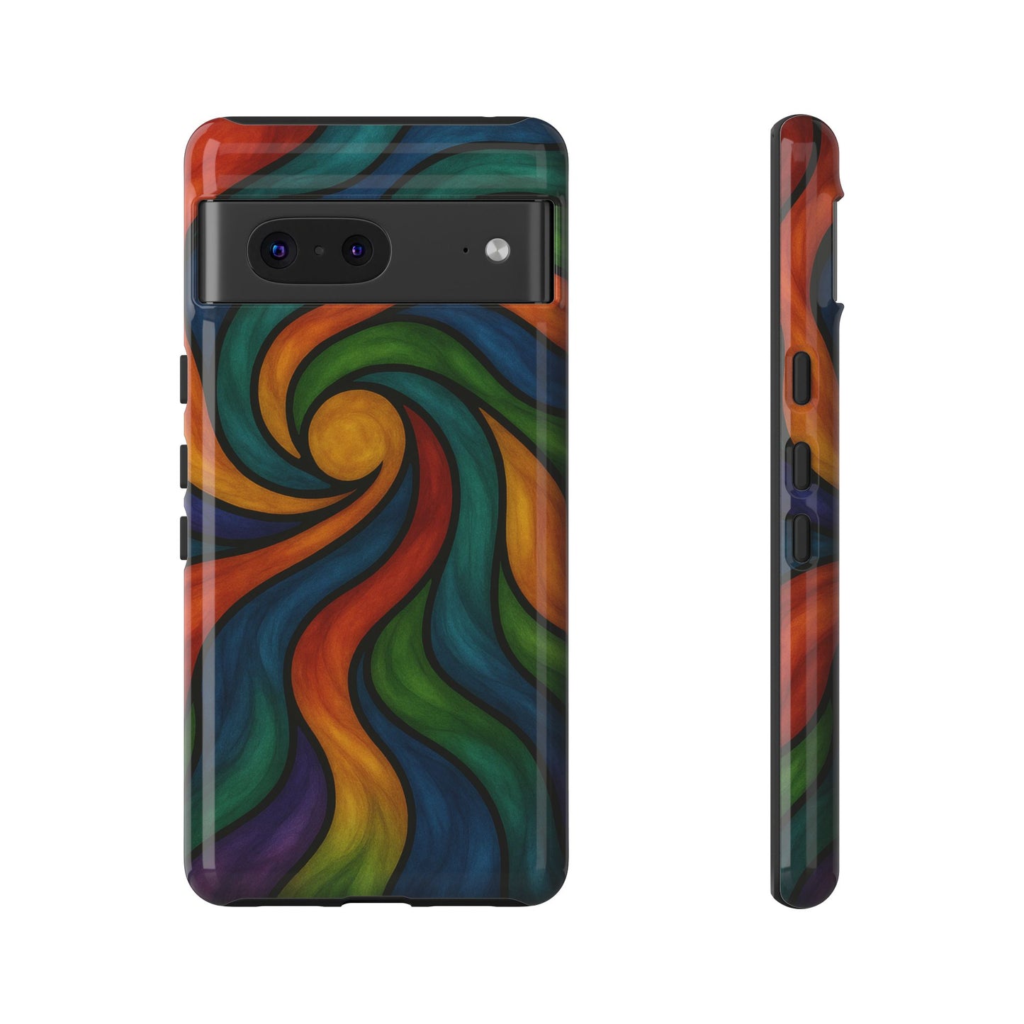 Colorful Swirl Phone Case | Tough Cases, Vibrant Design, Gift for Art Lovers, Funky Case, Unique Phone Accessories