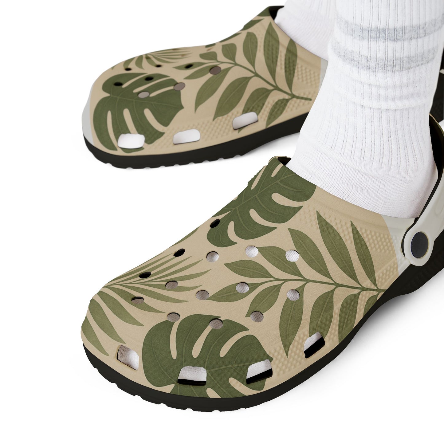 Tropical Plant Print EVA Foam Shoes, Comfortable Garden Clogs for Spring, Summer Slip-Ons, Perfect for Outdoor Adventures, Beach Days, [...]