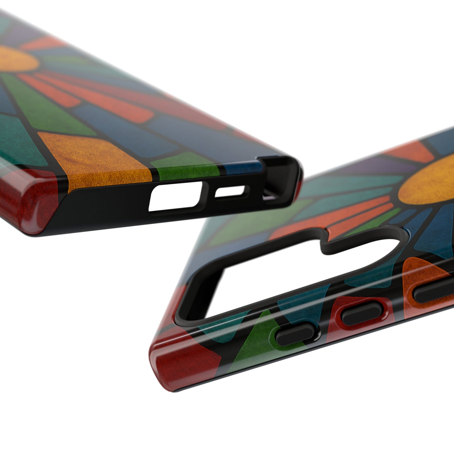 Colorful Stained Glass Phone Case, Tough Cases, Artistic Phone Cover, Vibrant Mobile Accessory, Unique Gift for Art Lovers