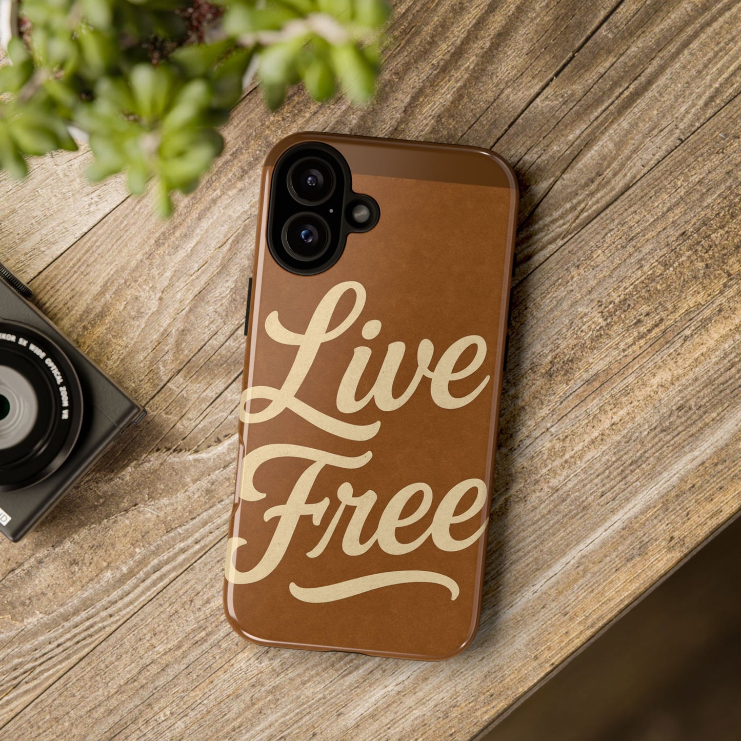 Live Free Phone Case, Tough Cases, Inspirational Phone Accessories, Gift for Adventurers, Customizable Design, Unique Tech Gifts