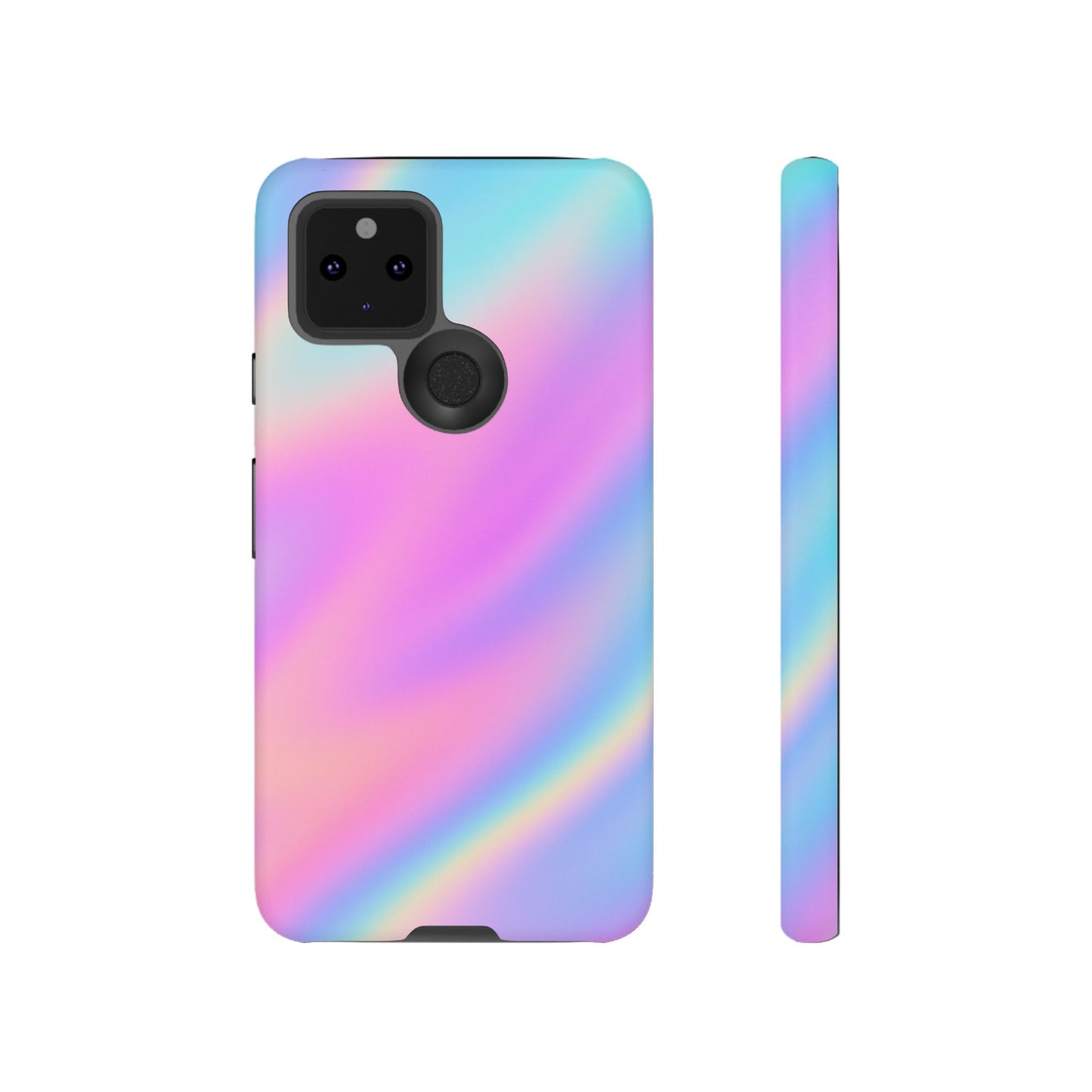 Colorful Holographic Phone Case, Tough Cases for iPhone, Trendy Phone Cover, Unique Gift for Her, Pastel Phone Accessory
