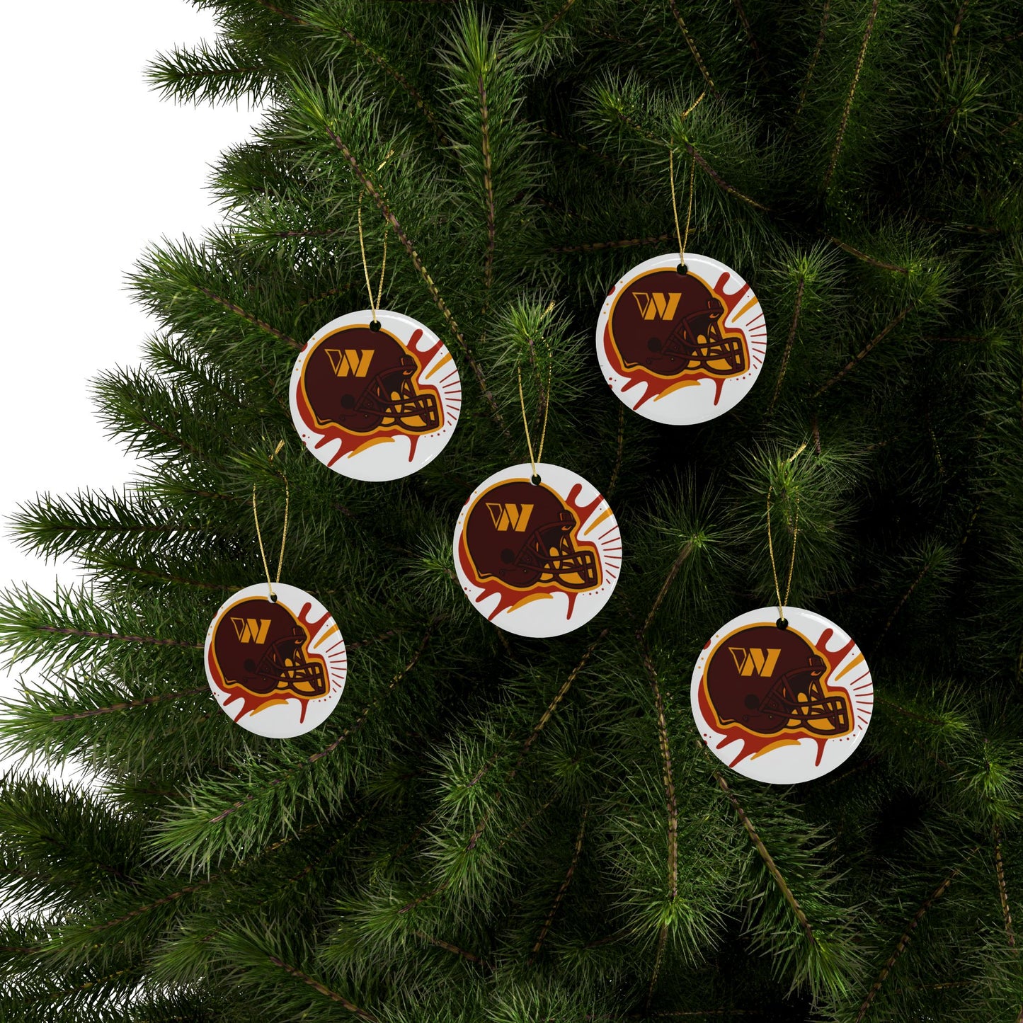 Football Team Ceramic Ornaments - Holiday Decor, Personalized Gifts, Sports Fan Holiday Decorations, Unique Tree Ornaments, Team [...]