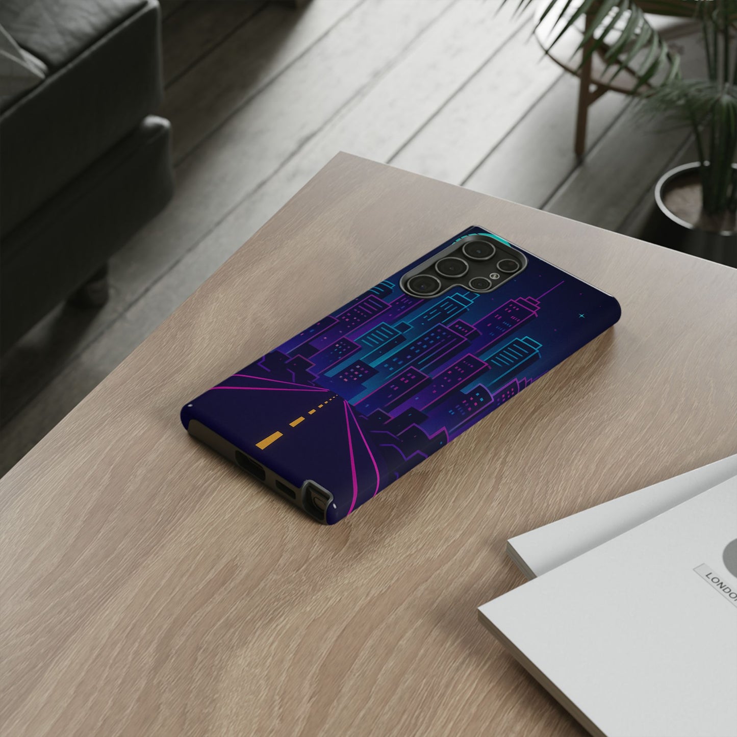 Cityscape Phone Case, Tough Cases, Urban Style, Nighttime Vibe, Phone Cover, Gift for City Lovers, Modern Design