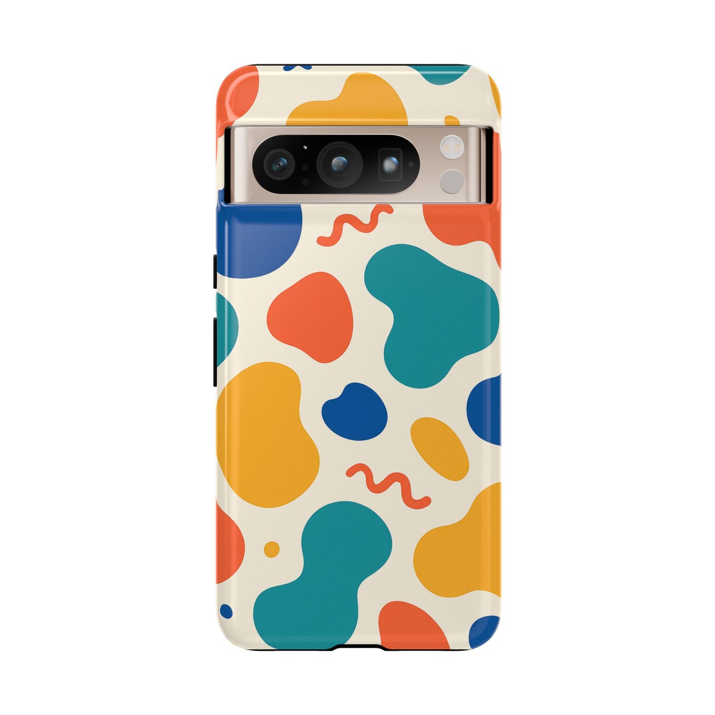 Colorful Phone Case with Abstract Design, Stylish Phone Cover, Trendy Tech Accessory for Her, Unique Gift Idea, Fun Patterned Case