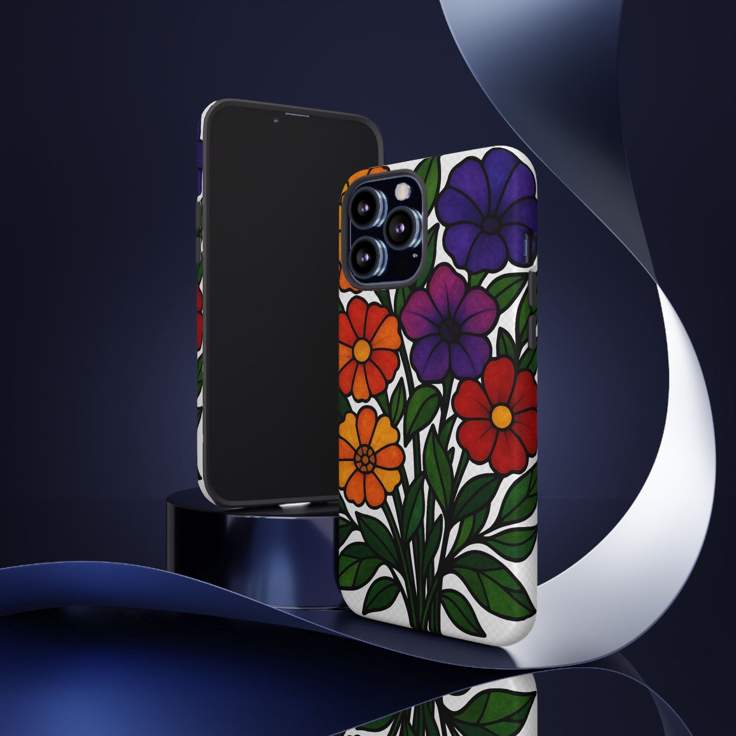 Floral Phone Case, Tough Cases with Colorful Flower Design, Gift for Flower Lovers, Summer Accessories, Trendy Phone Cover
