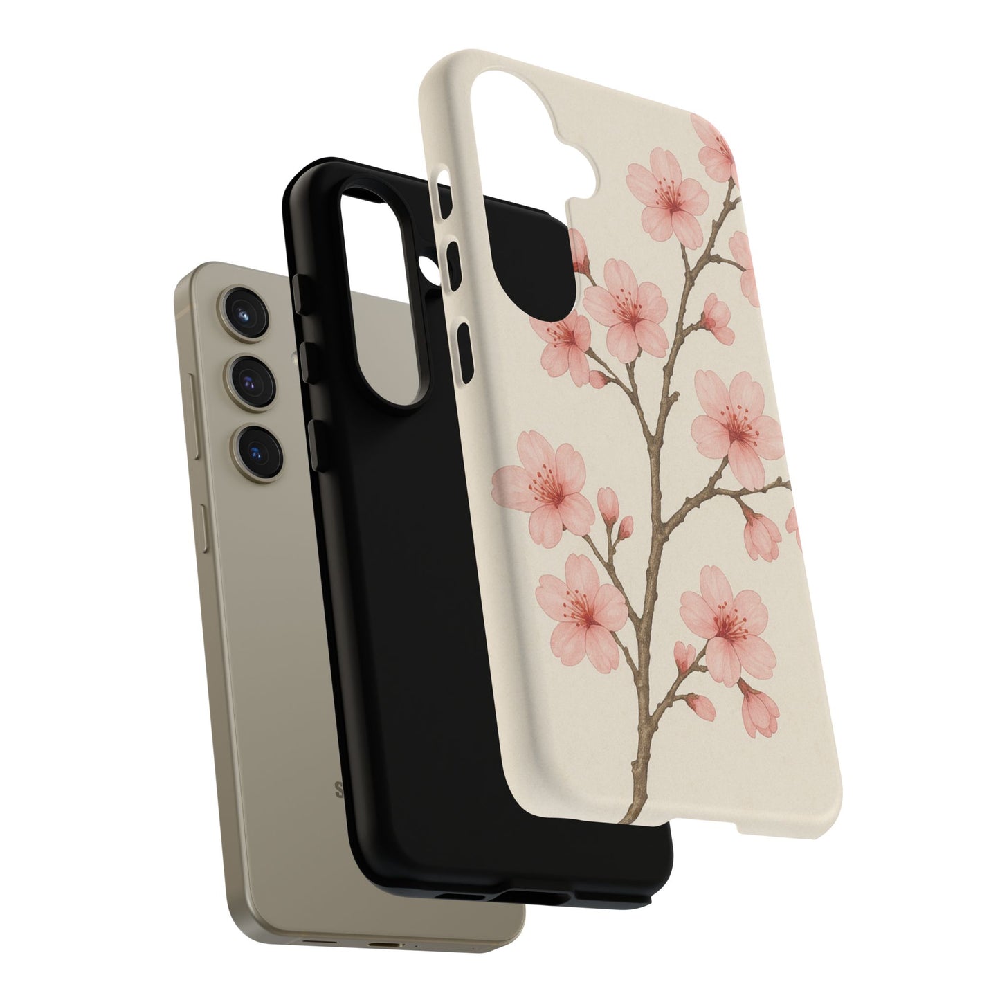 Cherry Blossom Phone Case, Floral Phone Cover, Tough Case for Gifts, Spring Decor, Cute Tech Accessories, Nature Lover's Gift