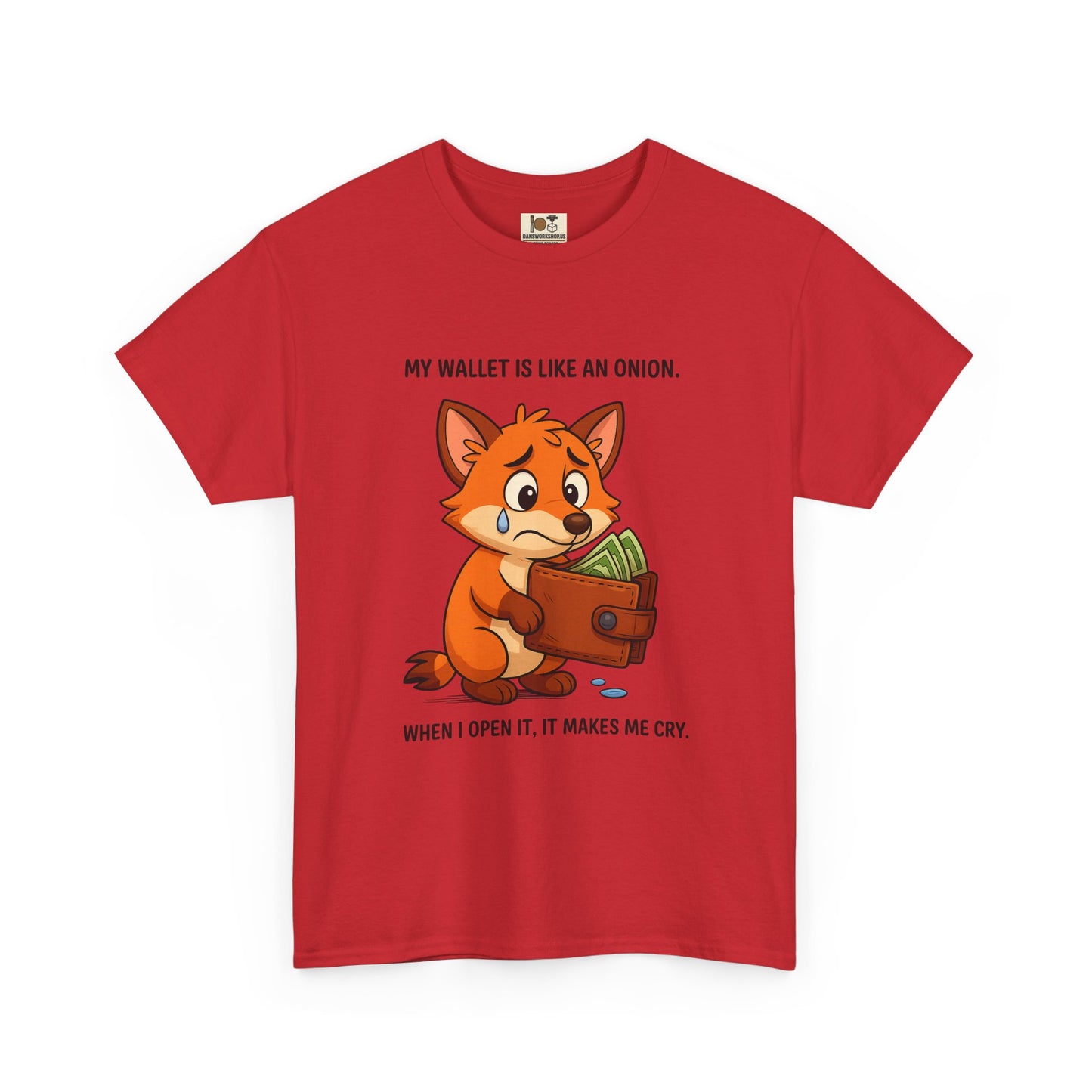 Fun Animal Graphic Tee, Funny Wallet Onion Tee, Cute Fox Shirt, Gift for Animal Lovers, Humorous Cotton T-shirt, Casual Everyday Wear