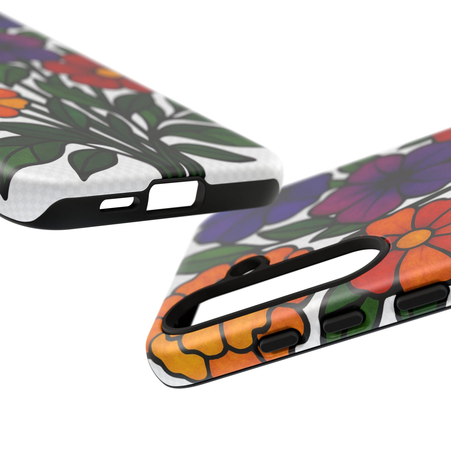 Floral Phone Case, Tough Cases with Colorful Flower Design, Gift for Flower Lovers, Summer Accessories, Trendy Phone Cover
