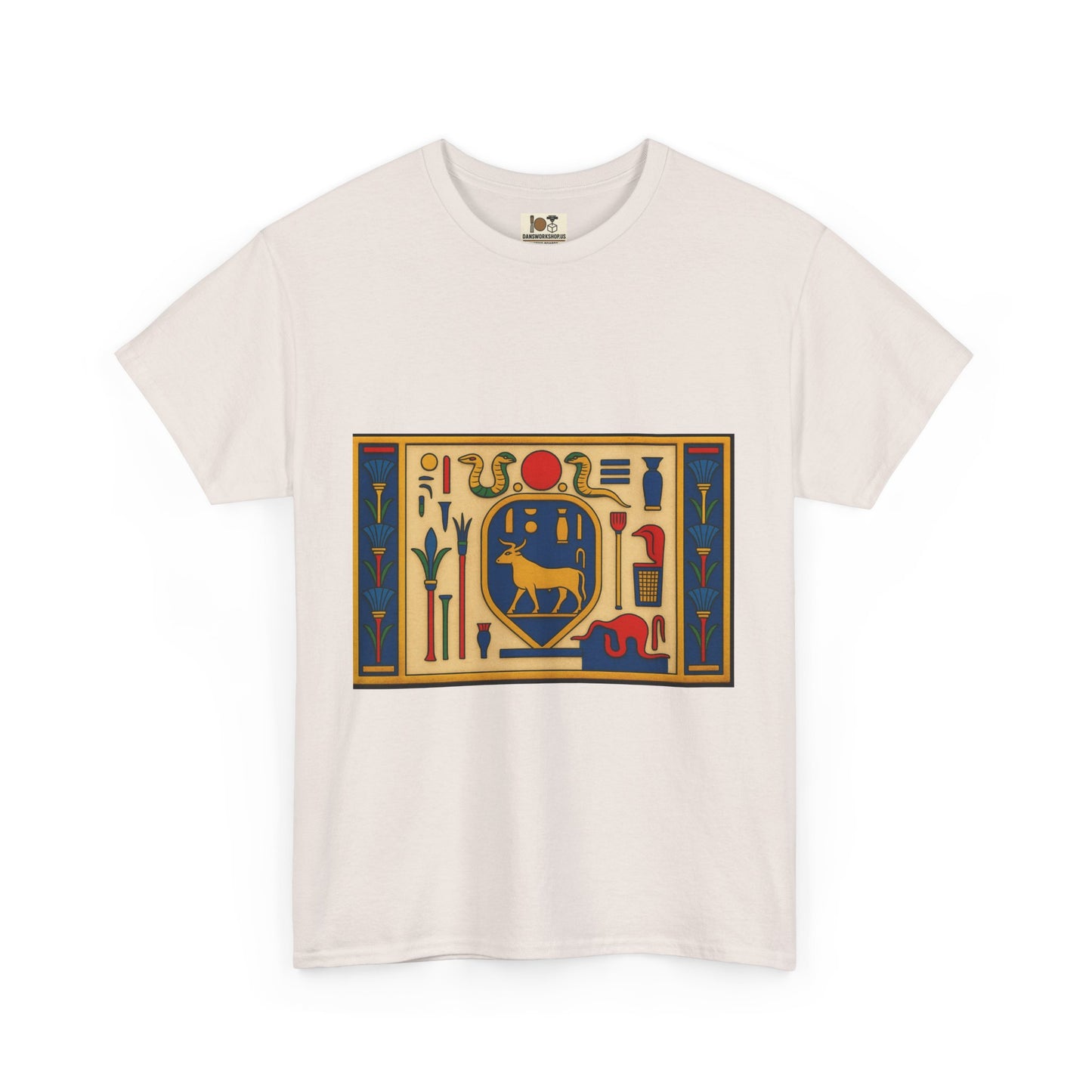 Egyptian Hieroglyphs Unisex Heavy Cotton Tee, Graphic Tee, Casual Wear, Gift Idea, Unique Shirt, Summer Style