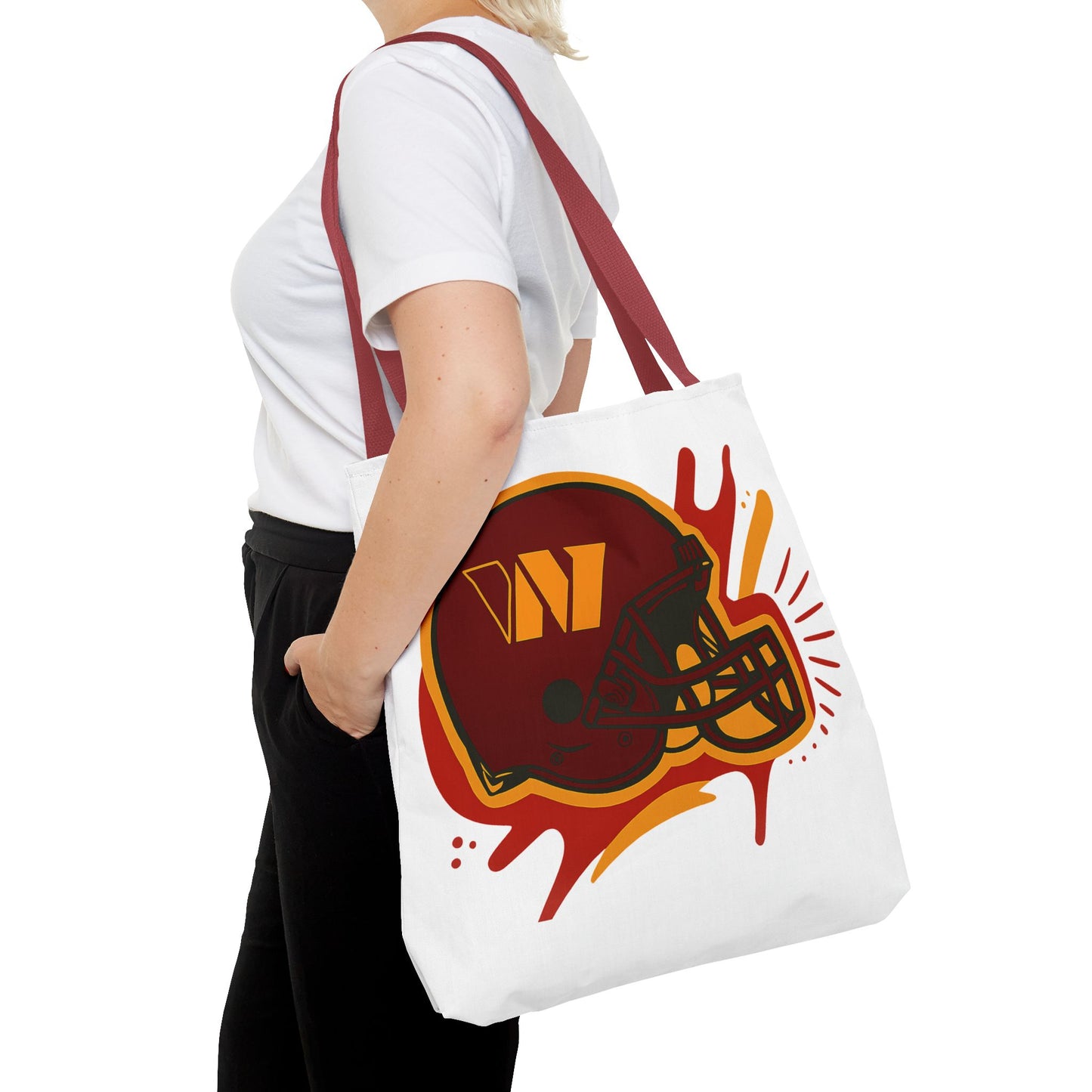 Sporty Tote Bag with Custom Football Helmet Design, Perfect for Game Day, Sports Enthusiasts, Gift for Fans, Everyday Use, Promotion