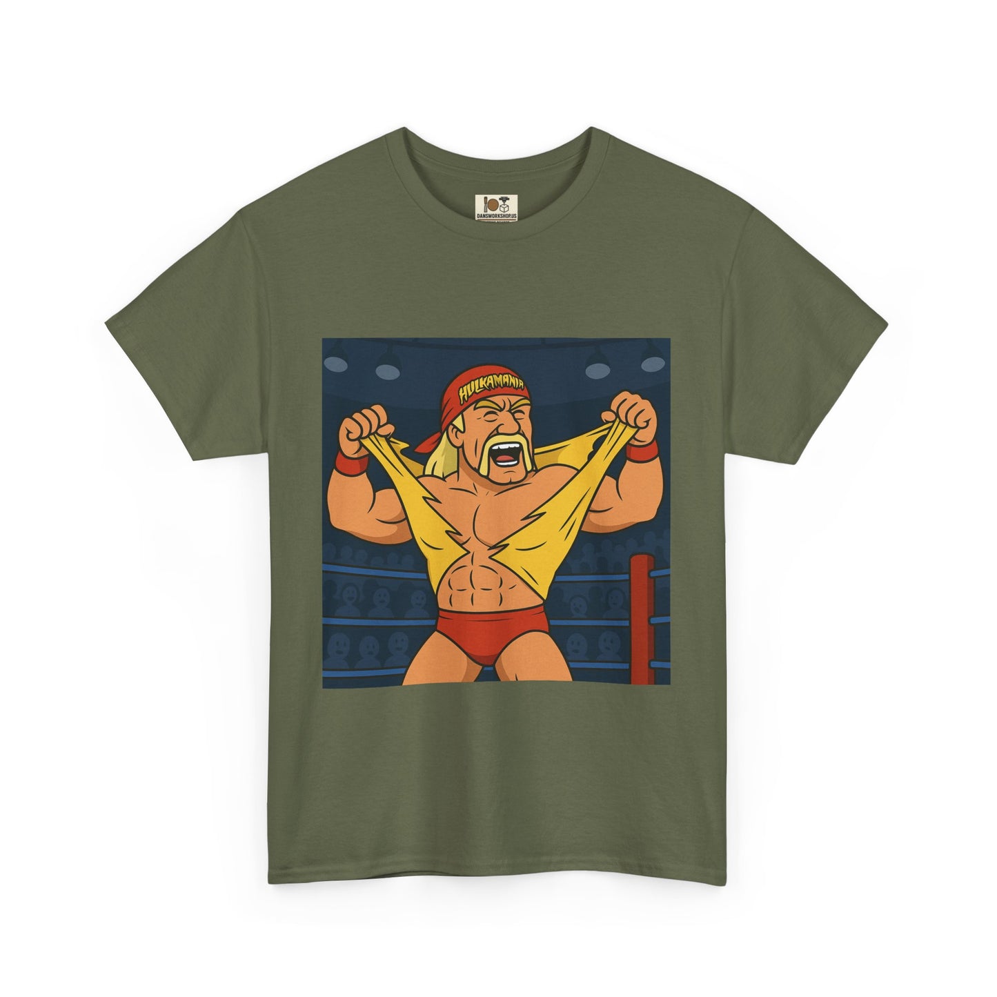 Vintage Wrestling Tee, Unisex Heavy Cotton Tee, Retro Graphic T-Shirt, Gift for Fans, Casual Wear for Events, hulk hogan