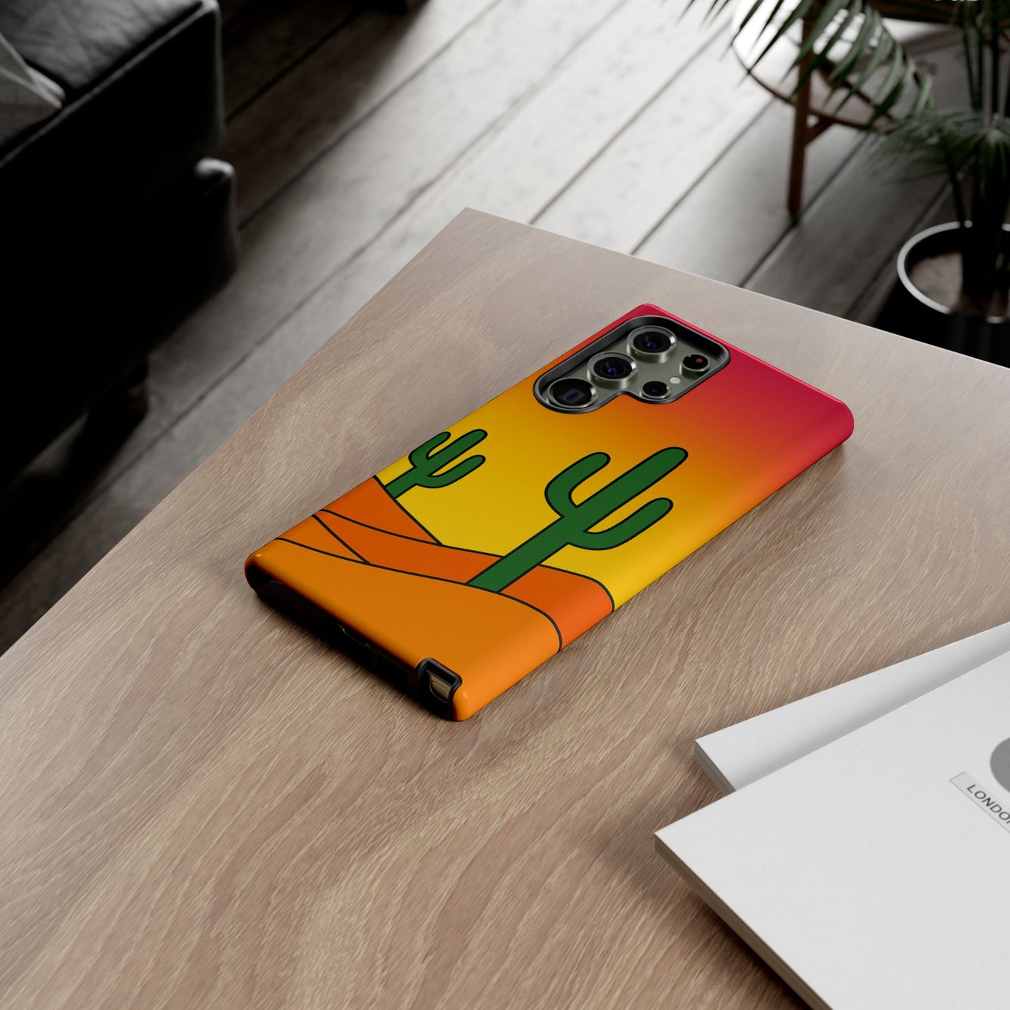 Desert Vibes Phone Case, Tough Cases, Cactus Design, Colorful Phone Cover, Summer Aesthetic, Unique Gift Idea