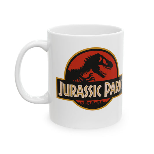 Jurassic Park Ceramic Mug | Dinosaur Coffee Mug | Gifts for Dinosaur Lovers | Movie Merchandise | Unique Kitchen Decor