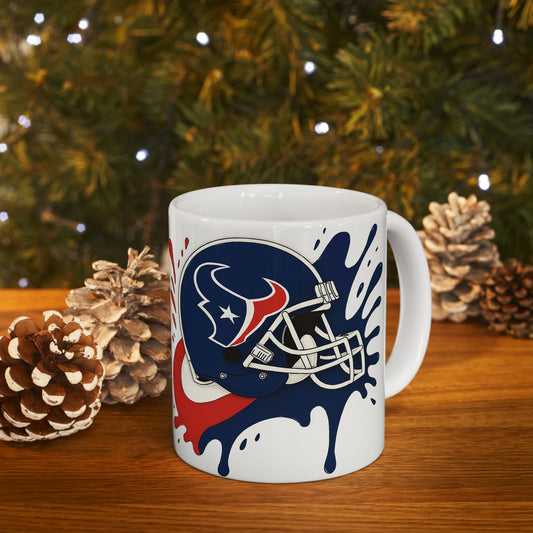 Football Themed Ceramic Mug | Sports Fan Gift, Personalized Coffee Cup, NFL Mug, Team Spirit Drinkware, Game Day Essential