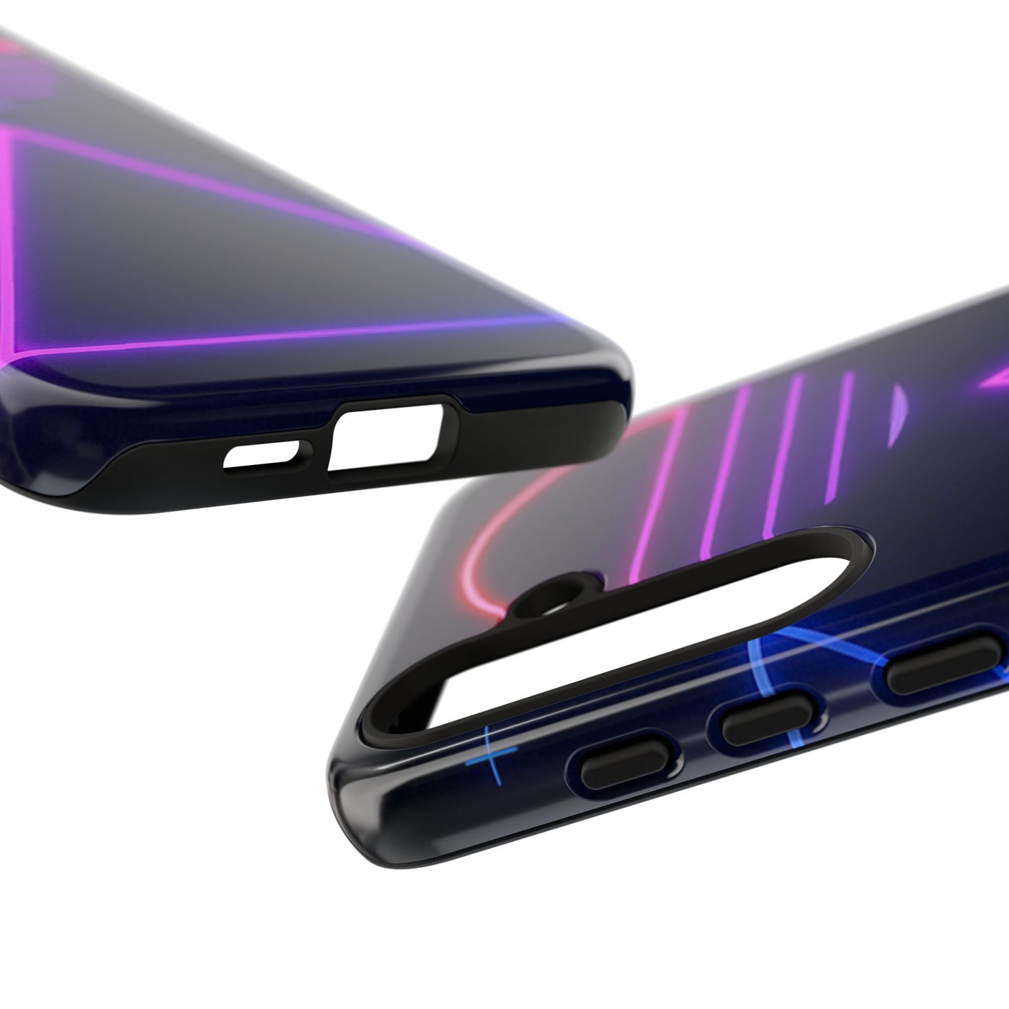 Retro Neon Phone Case, Tough Cases for iPhone, 80s Aesthetic Phone Cover, Abstract Neon Design, Gift for Tech Lovers