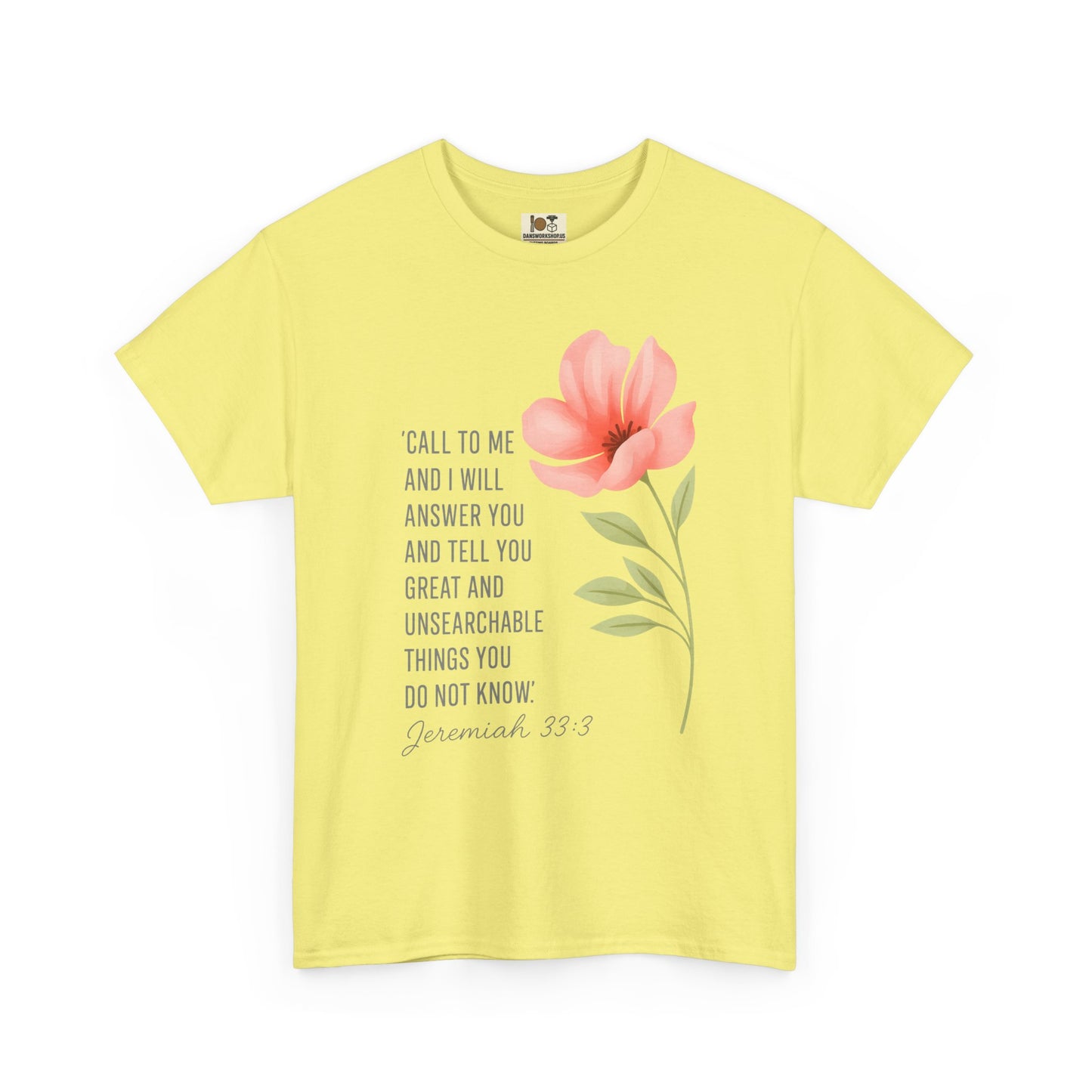 Faith-Inspired Floral Tee, Inspirational T-Shirt, Jeremiah Quote Shirt, Unisex Motivational Cotton Tee, Thoughtful Gift for Her