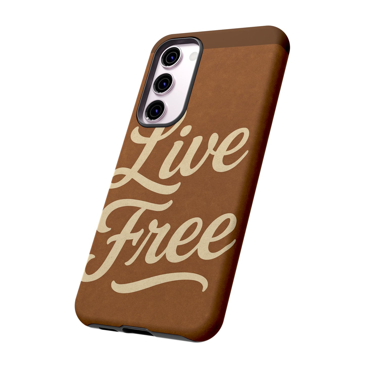 Live Free Phone Case, Tough Cases, Inspirational Phone Accessories, Gift for Adventurers, Customizable Design, Unique Tech Gifts