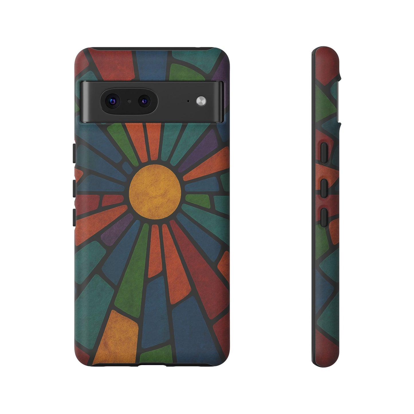 Colorful Stained Glass Phone Case, Tough Cases, Artistic Phone Cover, Vibrant Mobile Accessory, Unique Gift for Art Lovers