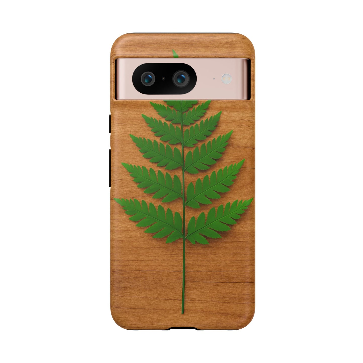 Wooden Fern Phone Case - Eco-Friendly Tough Cases for Nature Lovers, Unique Gift, Customizable Design, Nature-Themed Accessories