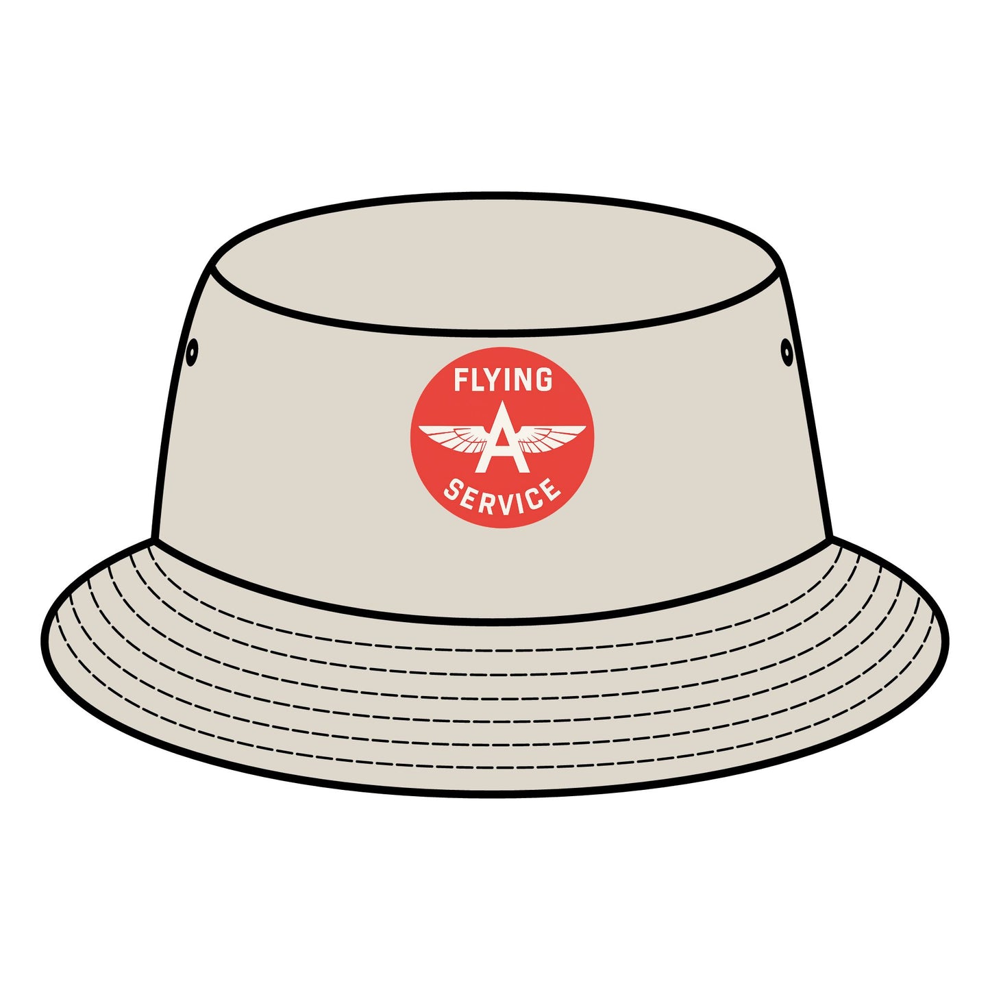 Vintage Flying Service Bucket Hat, Retro Hat, Summer Accessory, Beachwear, Gift for Aviation Lovers