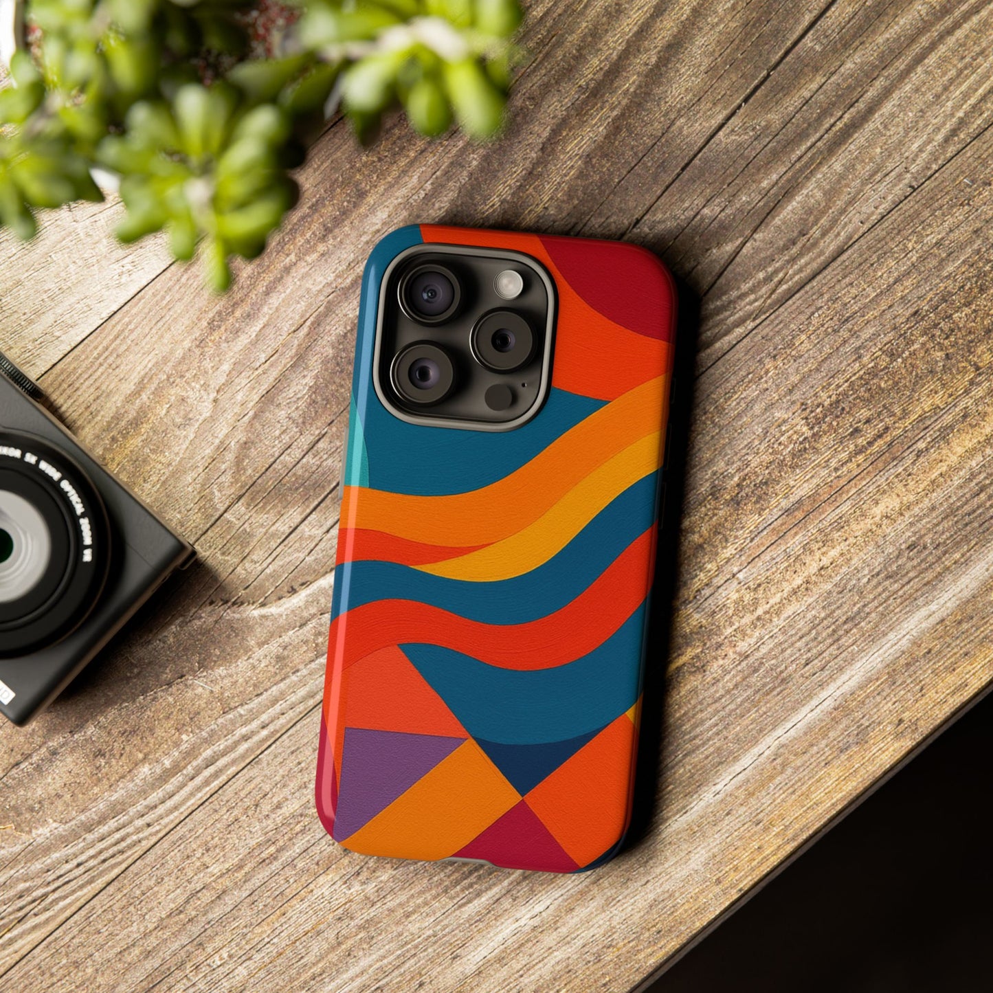 Vibrant Phone Case, Abstract Design Cover, Tough Cases for All Occasions, Stylish Gift for Tech Lovers, Modern Phone Accessories