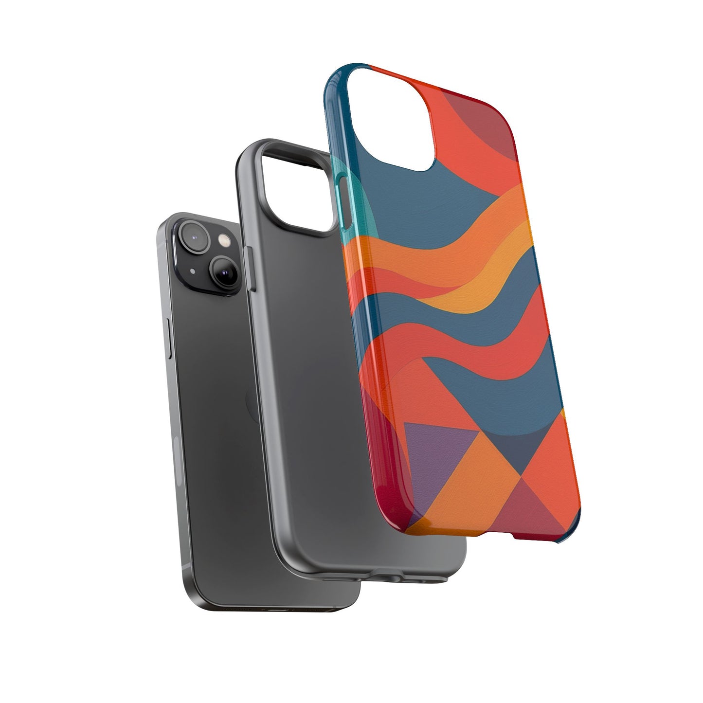 Vibrant Phone Case, Abstract Design Cover, Tough Cases for All Occasions, Stylish Gift for Tech Lovers, Modern Phone Accessories