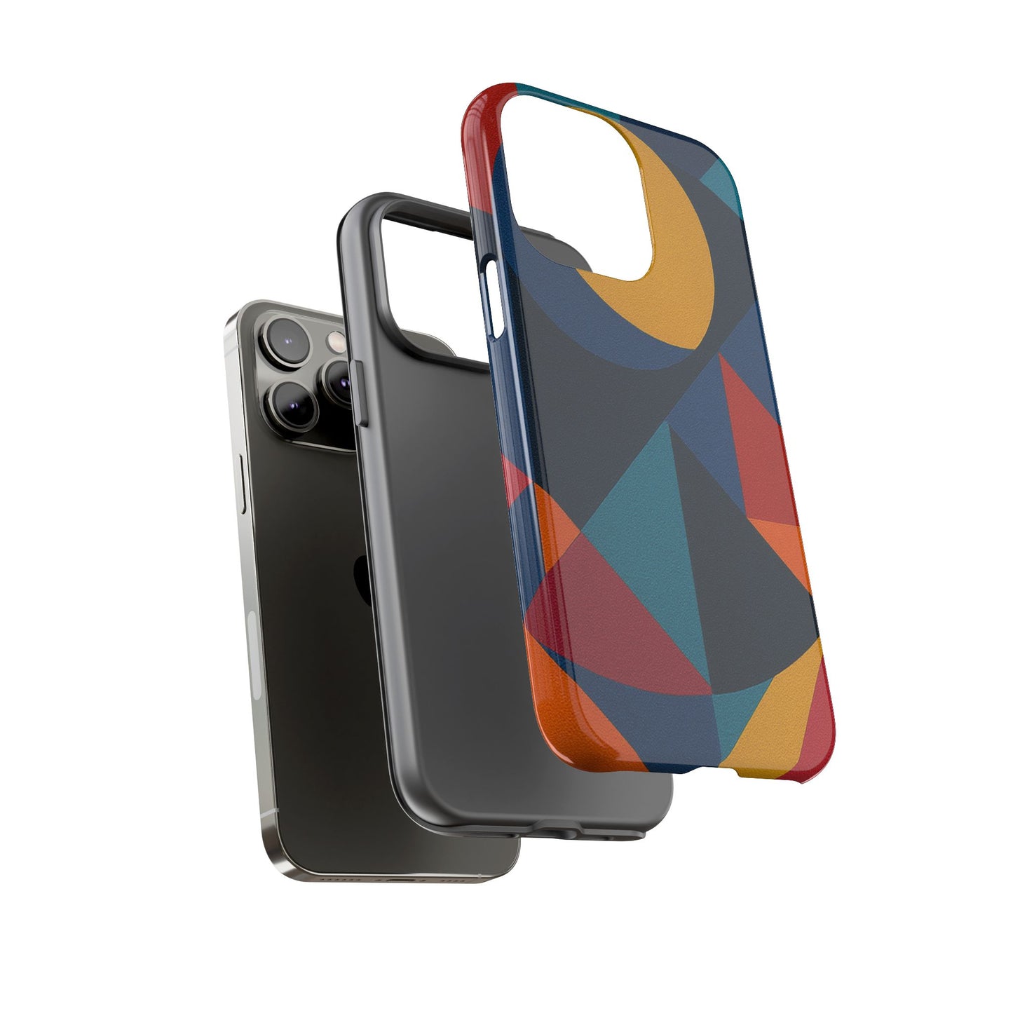Vibrant Phone Case, Colorful Phone Cover, Geometric Design, Artistic Gift, Trendy Accessory, Vibrant Colors, Unique Design