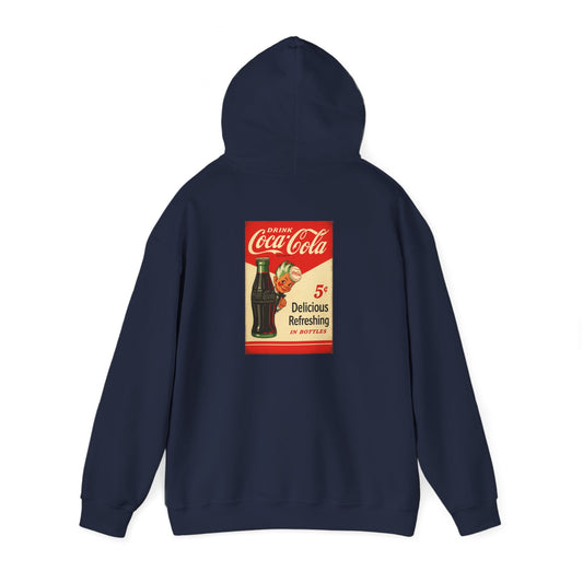 Vintage Coca-Cola Hoodie, Retro Sweatshirt Gift, Unisex Casual Wear, Perfect for Nostalgia Lovers, Ideal for Everyday Use