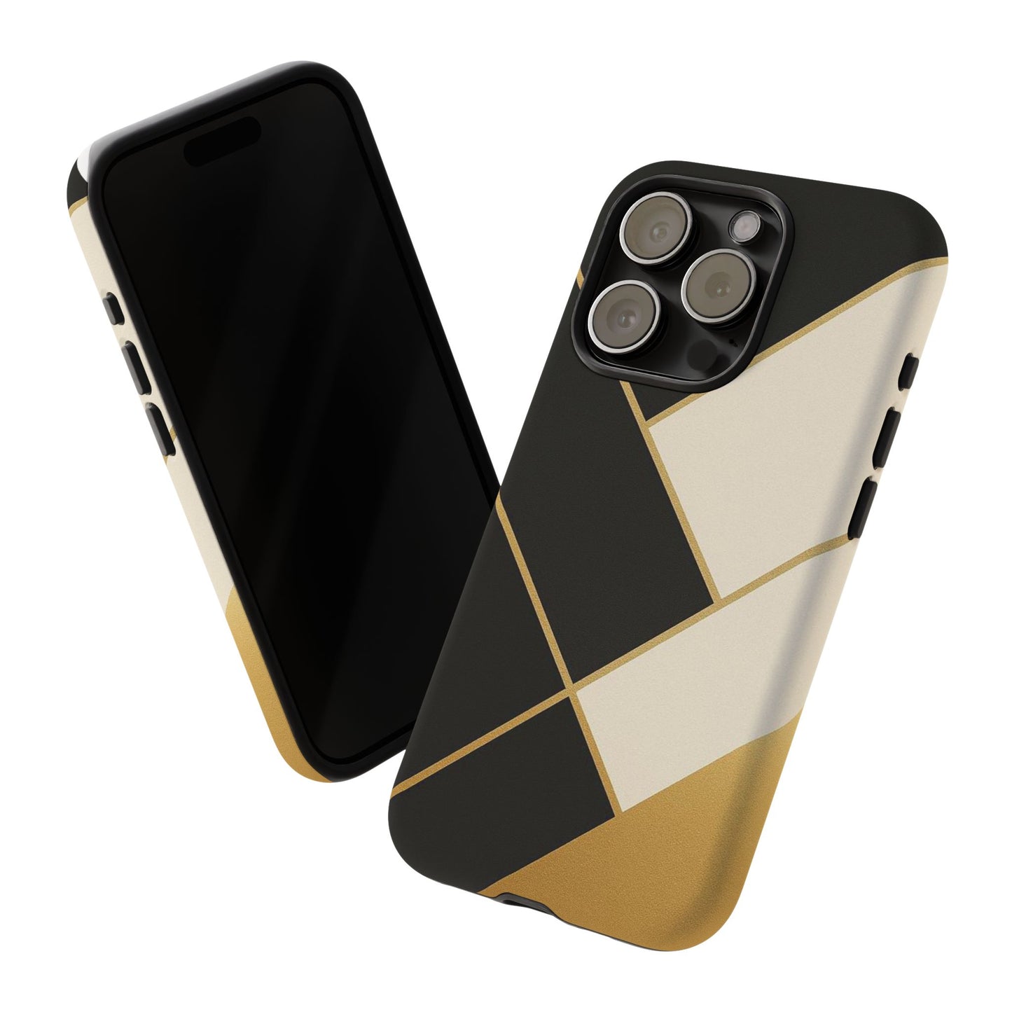 Chic Phone Case, Stylish Phone Cover, Geometric Design Case, Protective Mobile Case, Modern Phone Protector