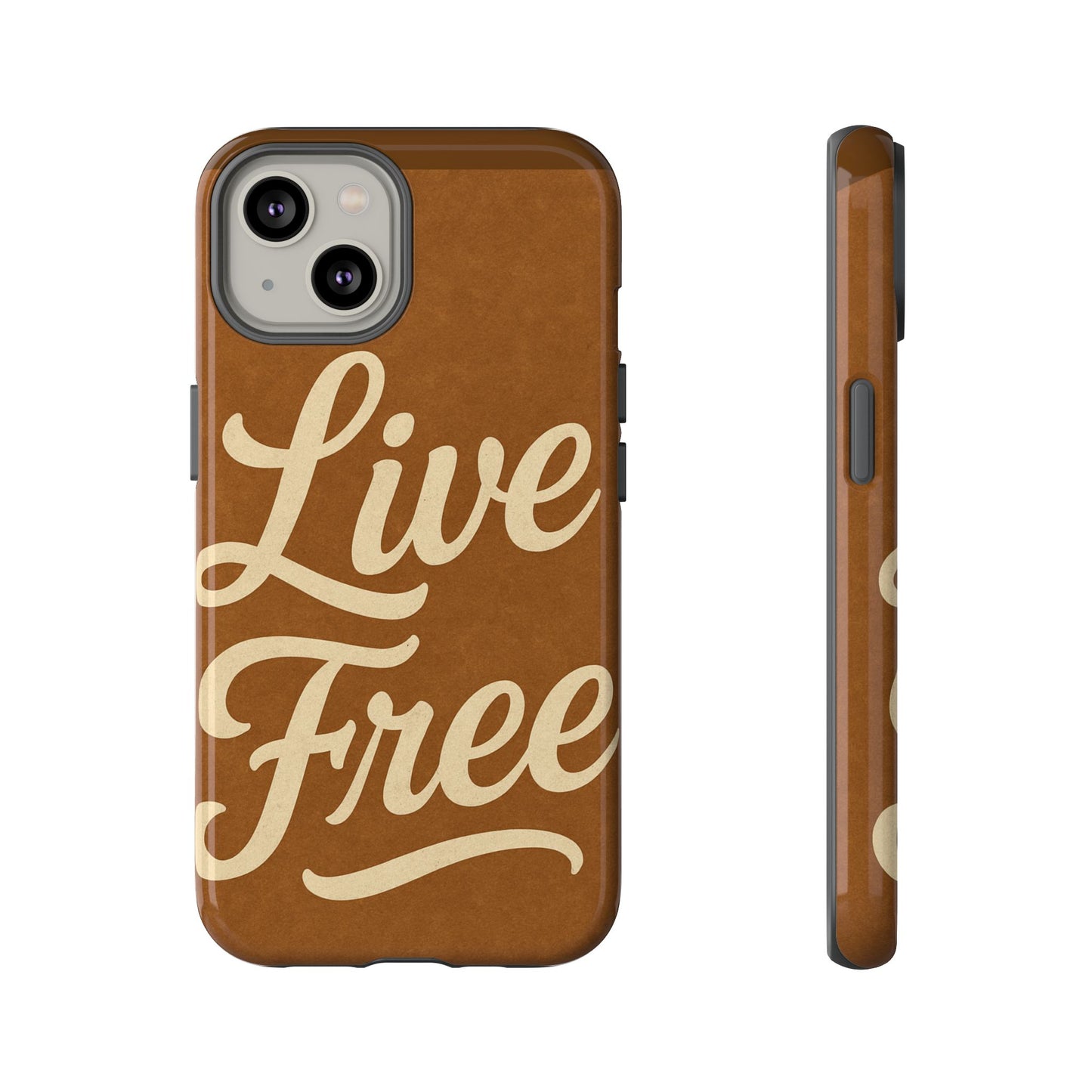 Live Free Phone Case, Tough Cases, Inspirational Phone Accessories, Gift for Adventurers, Customizable Design, Unique Tech Gifts