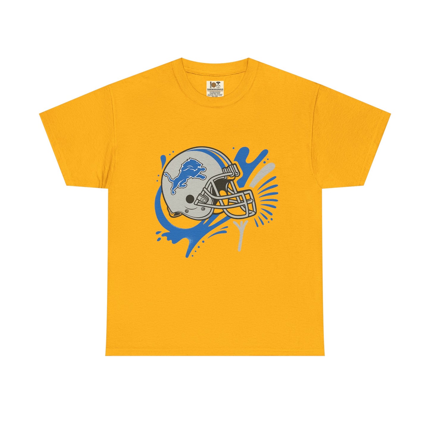 Detroit Lions Fan Heavy Cotton Tee, Sports Apparel, Gift for Gamers, Casual Wear, Team Spirit Shirt