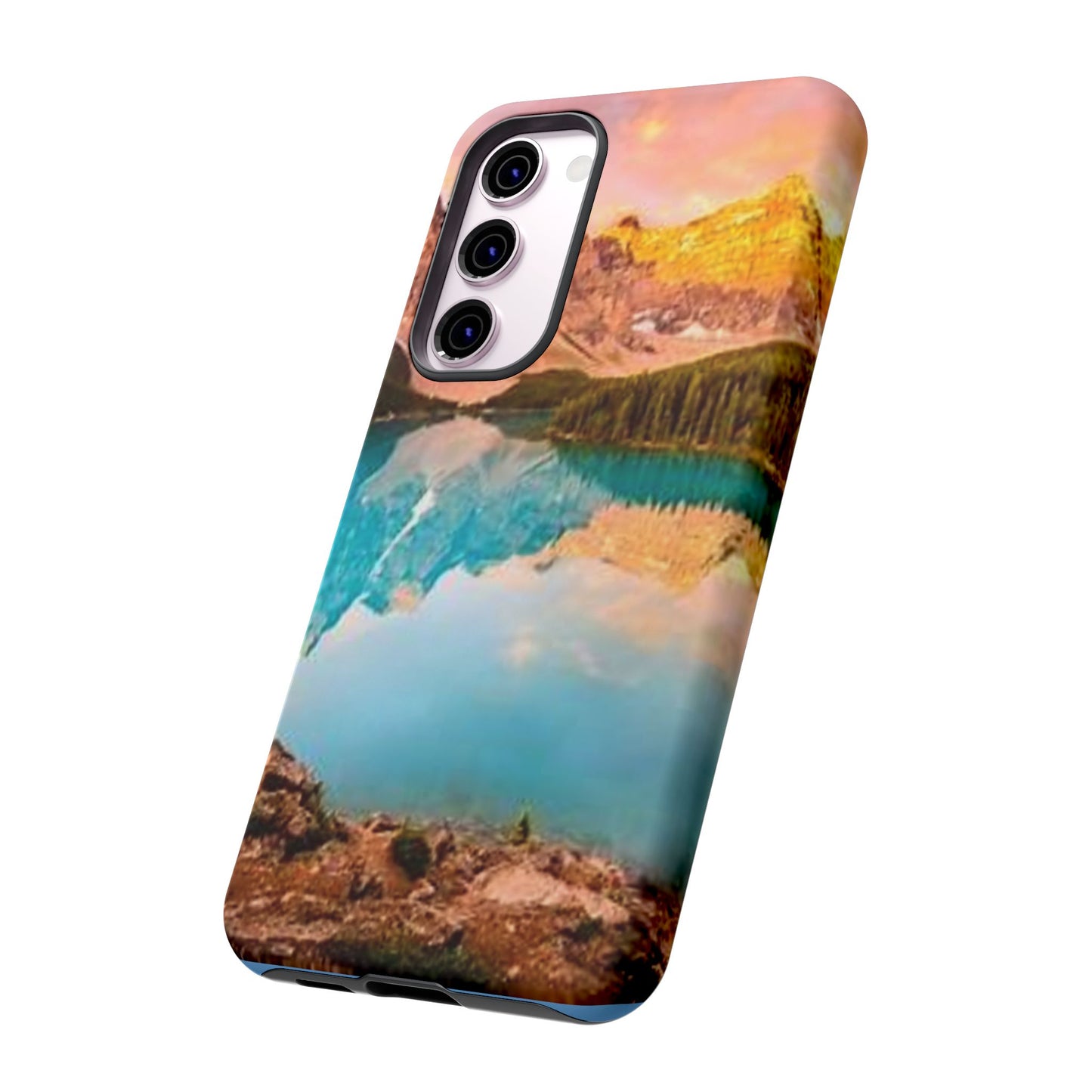 Nature-Inspired Phone Case with Mountain and Lake Design, Aesthetic Tough Cases for Outdoor Lovers, Phone Protection, Gift for Nature [...]