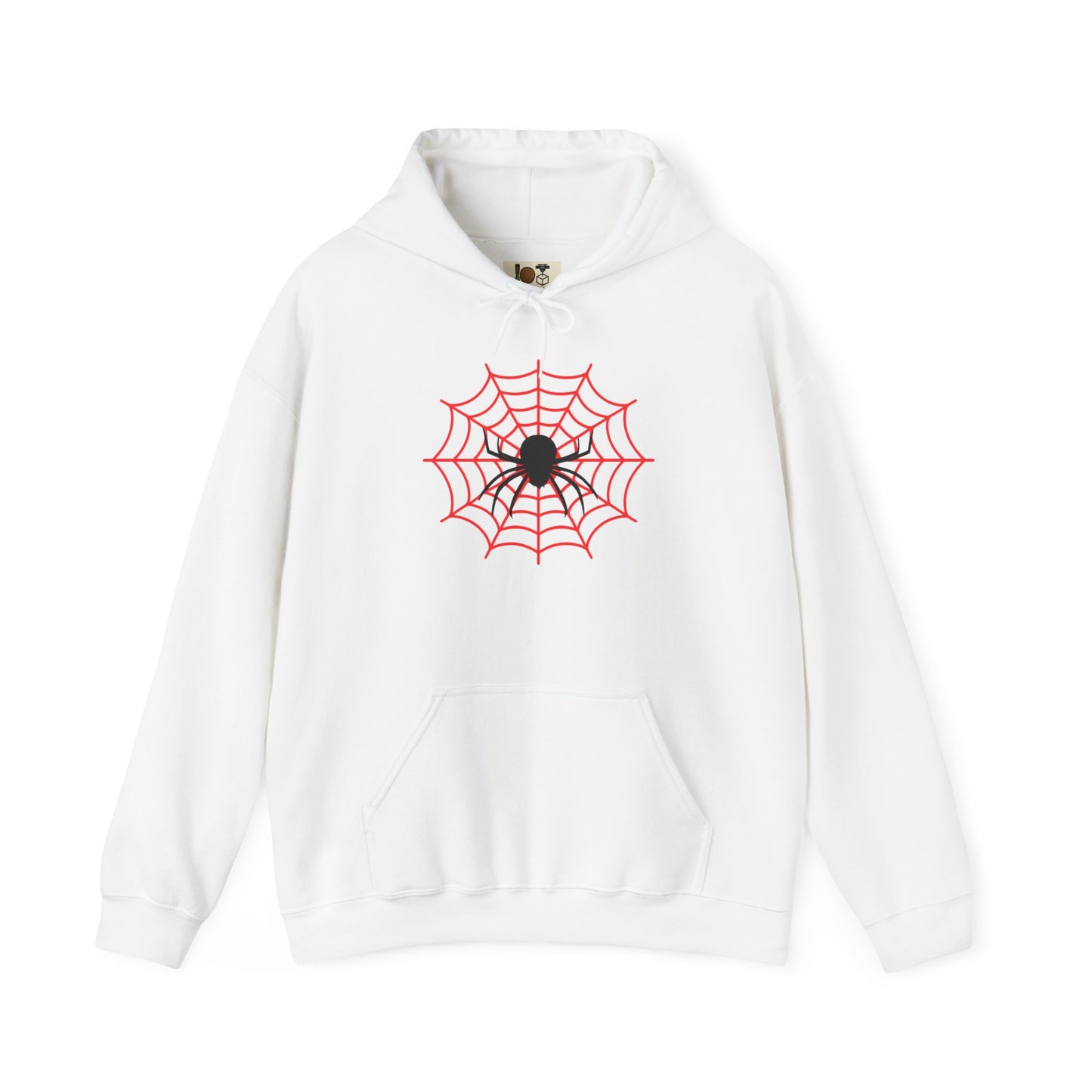 Spooky Spider Web Hoodie - Cozy Halloween Sweatshirt, Unisex Pullover, Casual Fall Outfit, Gift for Teens, Halloween Party Wear