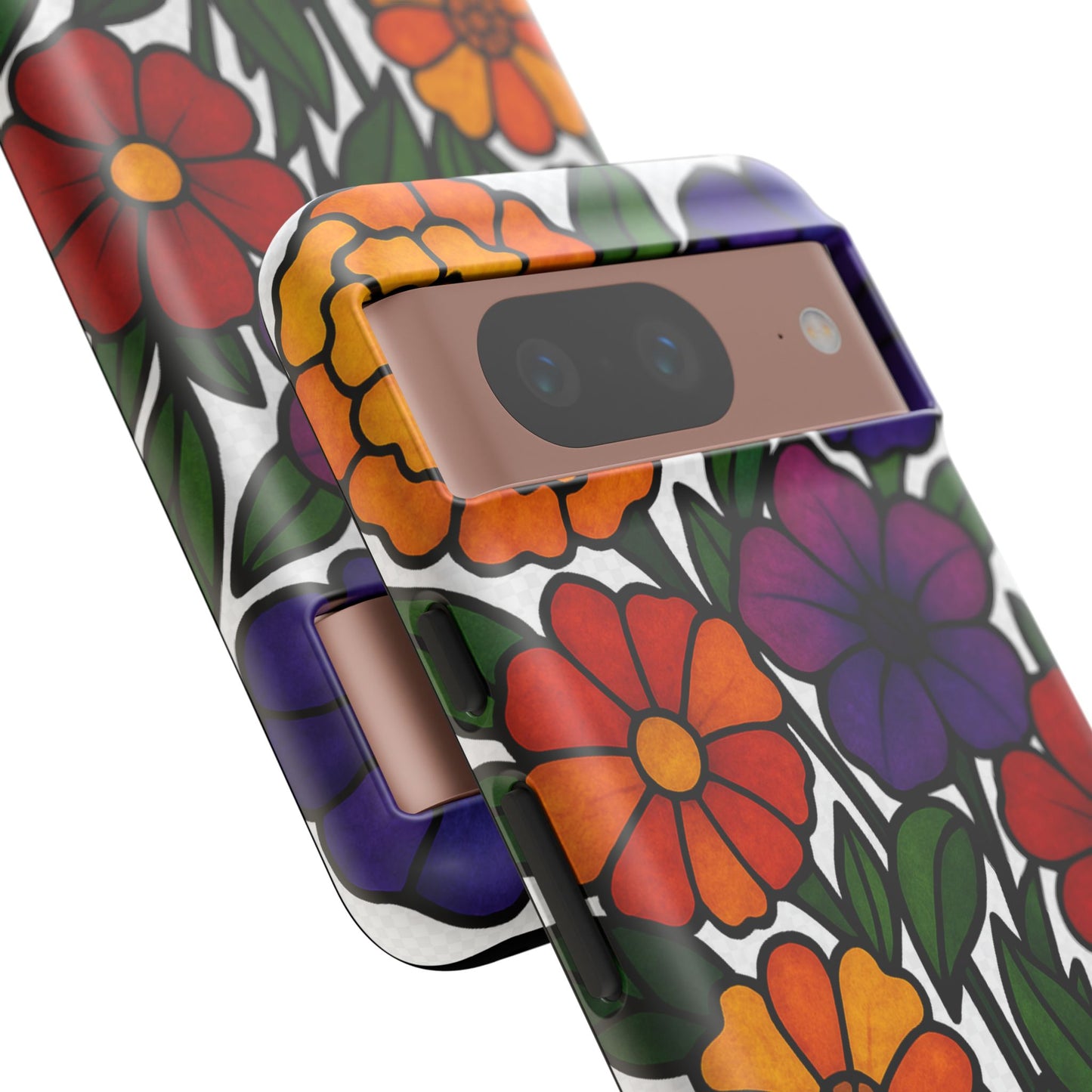 Floral Phone Case, Tough Cases with Colorful Flower Design, Gift for Flower Lovers, Summer Accessories, Trendy Phone Cover