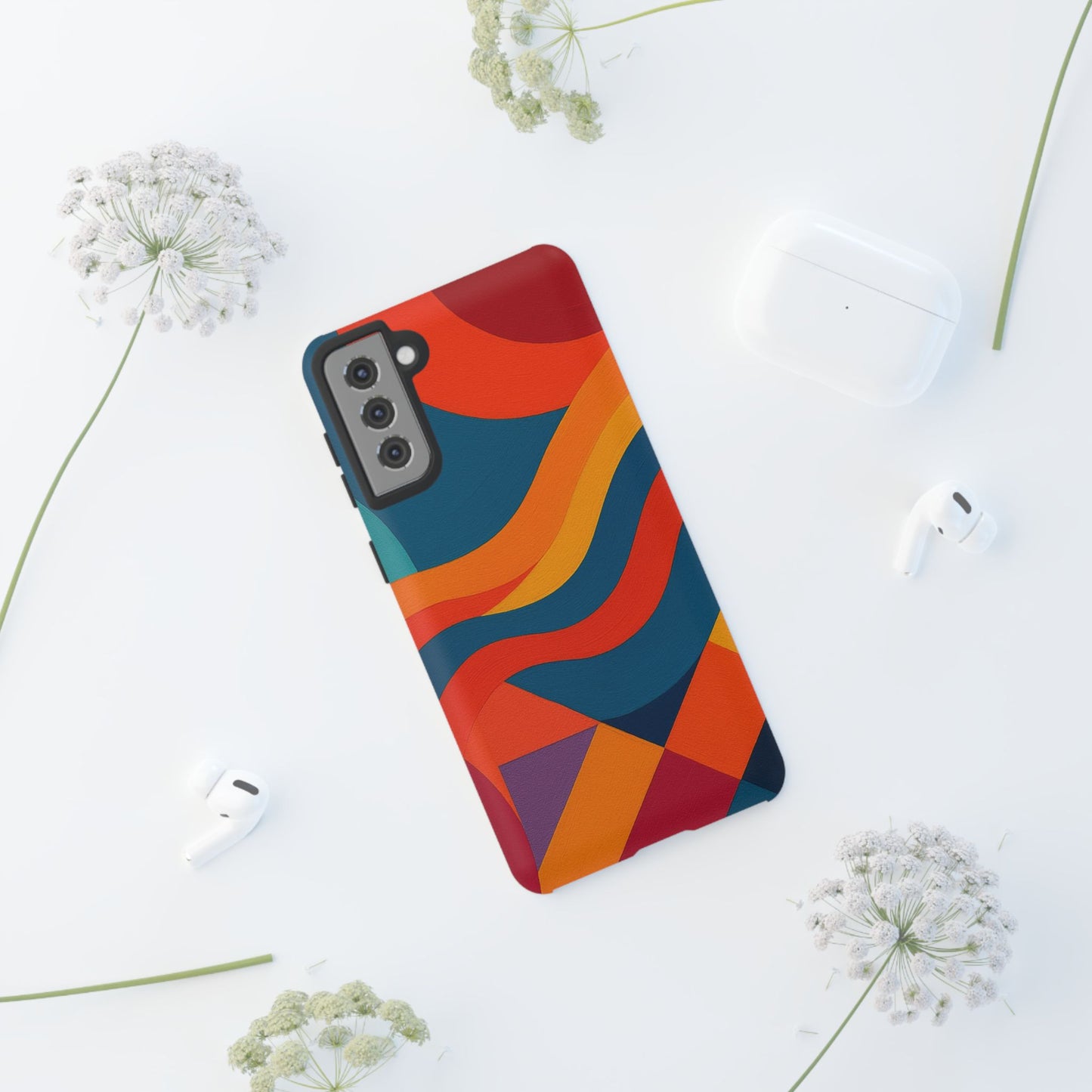 Vibrant Phone Case, Abstract Design Cover, Tough Cases for All Occasions, Stylish Gift for Tech Lovers, Modern Phone Accessories