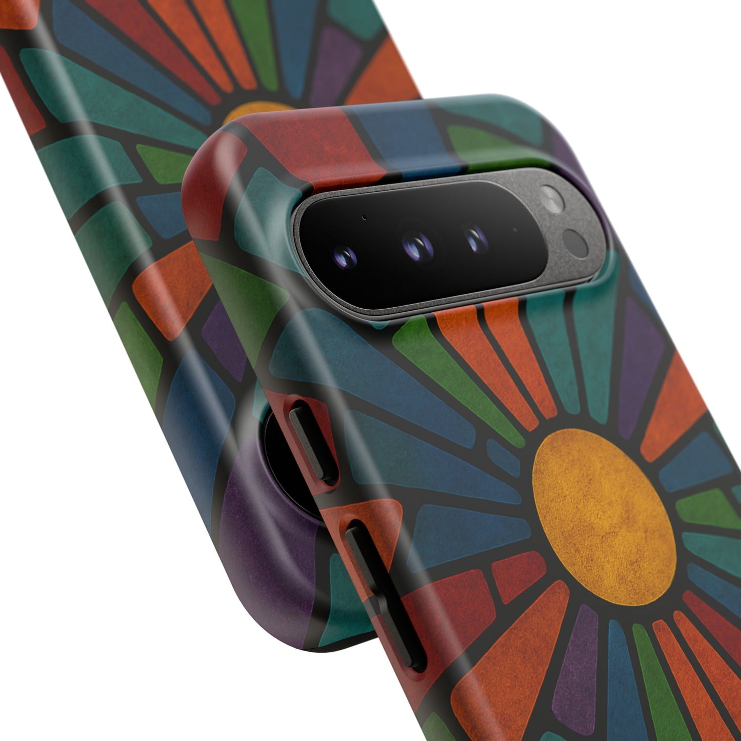 Colorful Stained Glass Phone Case, Tough Cases, Artistic Phone Cover, Vibrant Mobile Accessory, Unique Gift for Art Lovers