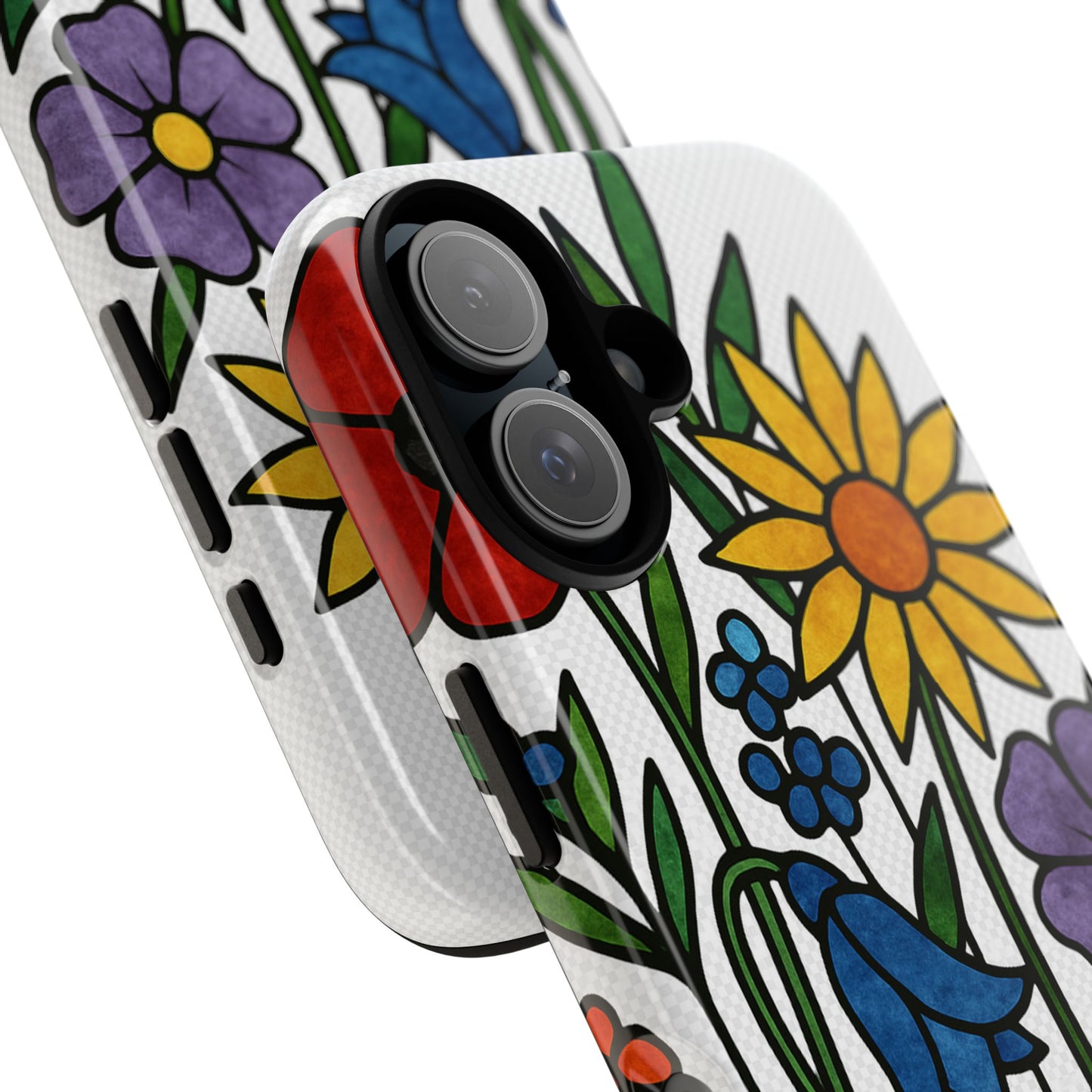 Floral Phone Case, Vibrant Flower Design, Tough Protection, Gift for Nature Lovers, Spring Decor