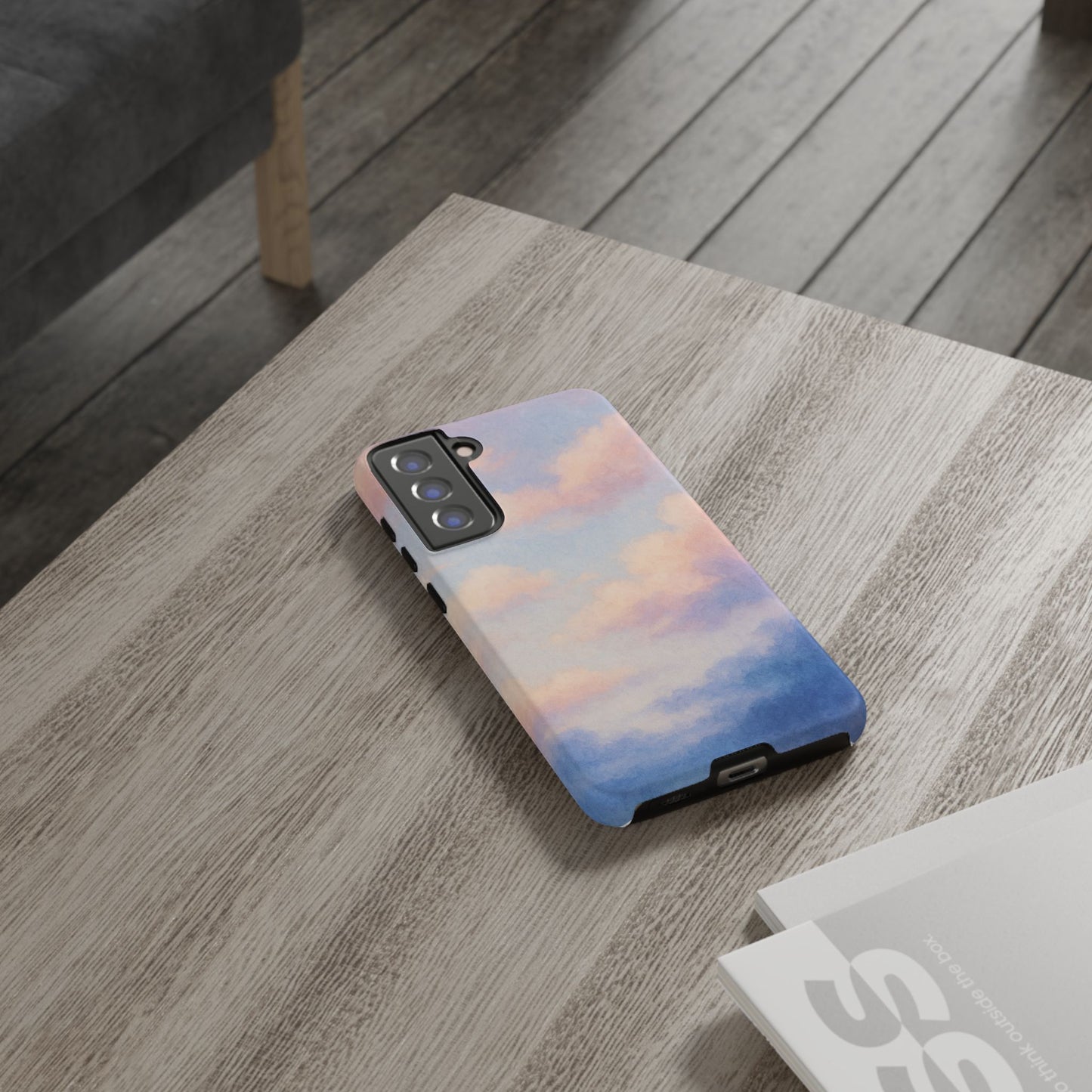 Sky Blue Cloud Phone Case, Tough Phone Cover, Aesthetic Cell Phone Accessory, Gift for Teen, Trendy Tech Protection
