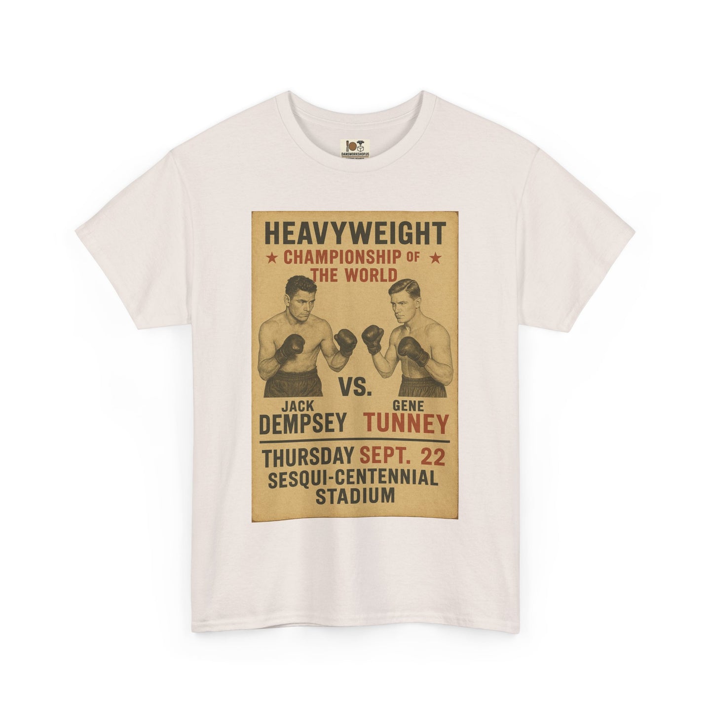 Vintage Boxing Tee, Unisex Heavy Cotton T-Shirt, Retro Sportswear, Nostalgic Gift, Boxing Fan Apparel, Event Memorabilia