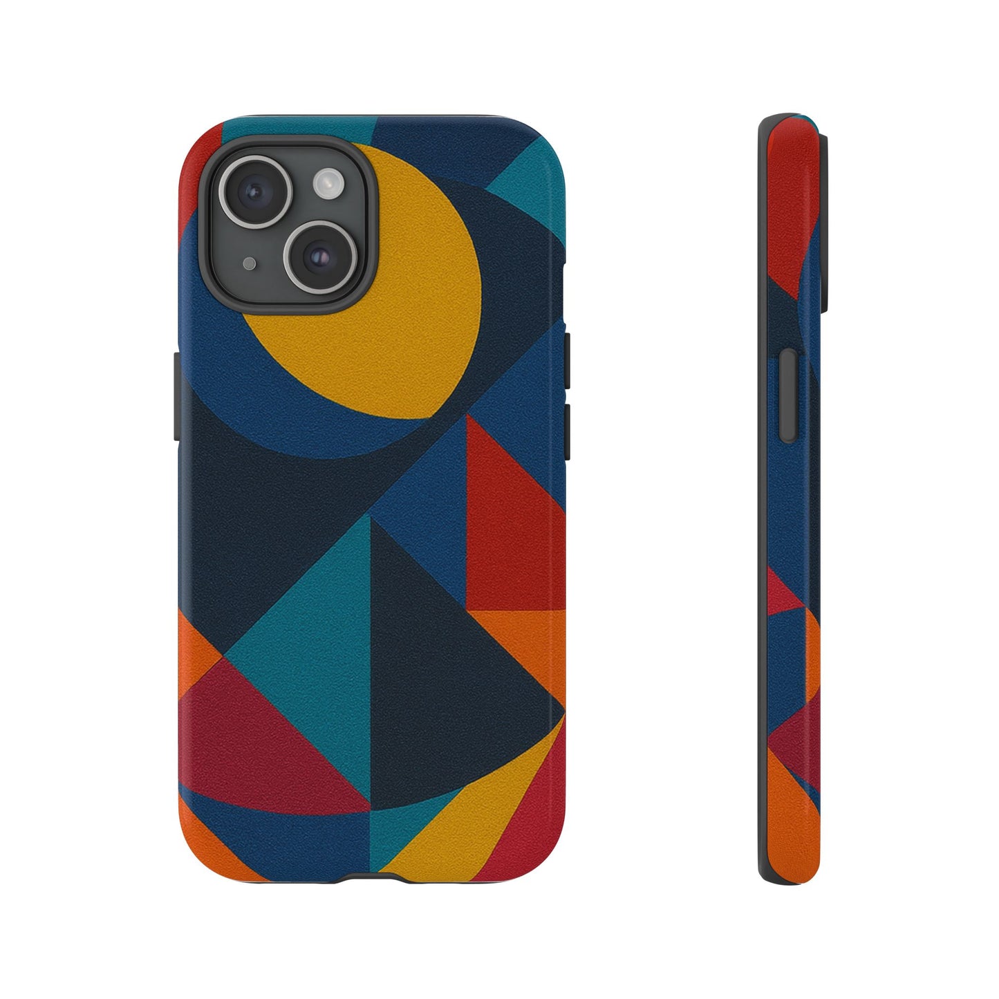 Vibrant Phone Case, Colorful Phone Cover, Geometric Design, Artistic Gift, Trendy Accessory, Vibrant Colors, Unique Design