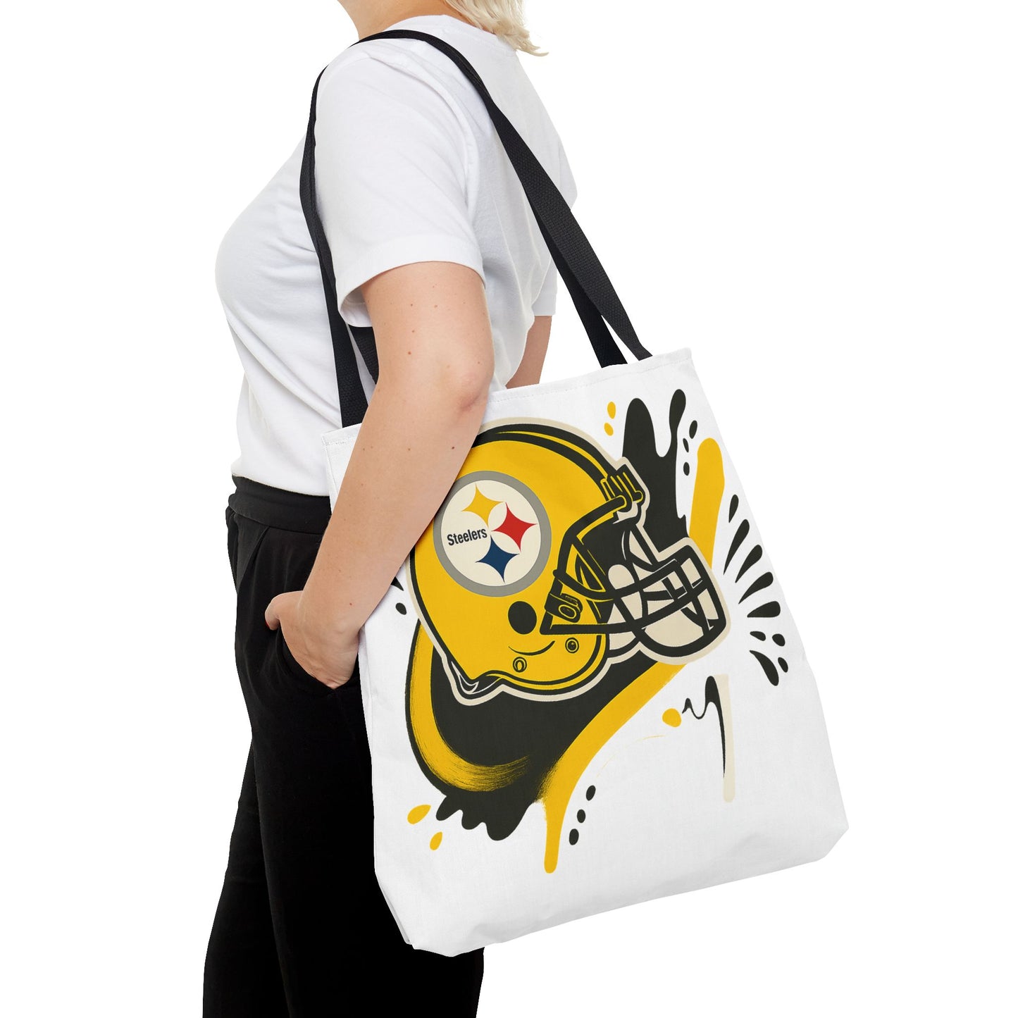 Steelers Inspired Tote Bag, Football Fan Accessory, Game Day Tote, Sports Bag, Personalized Gift for Him