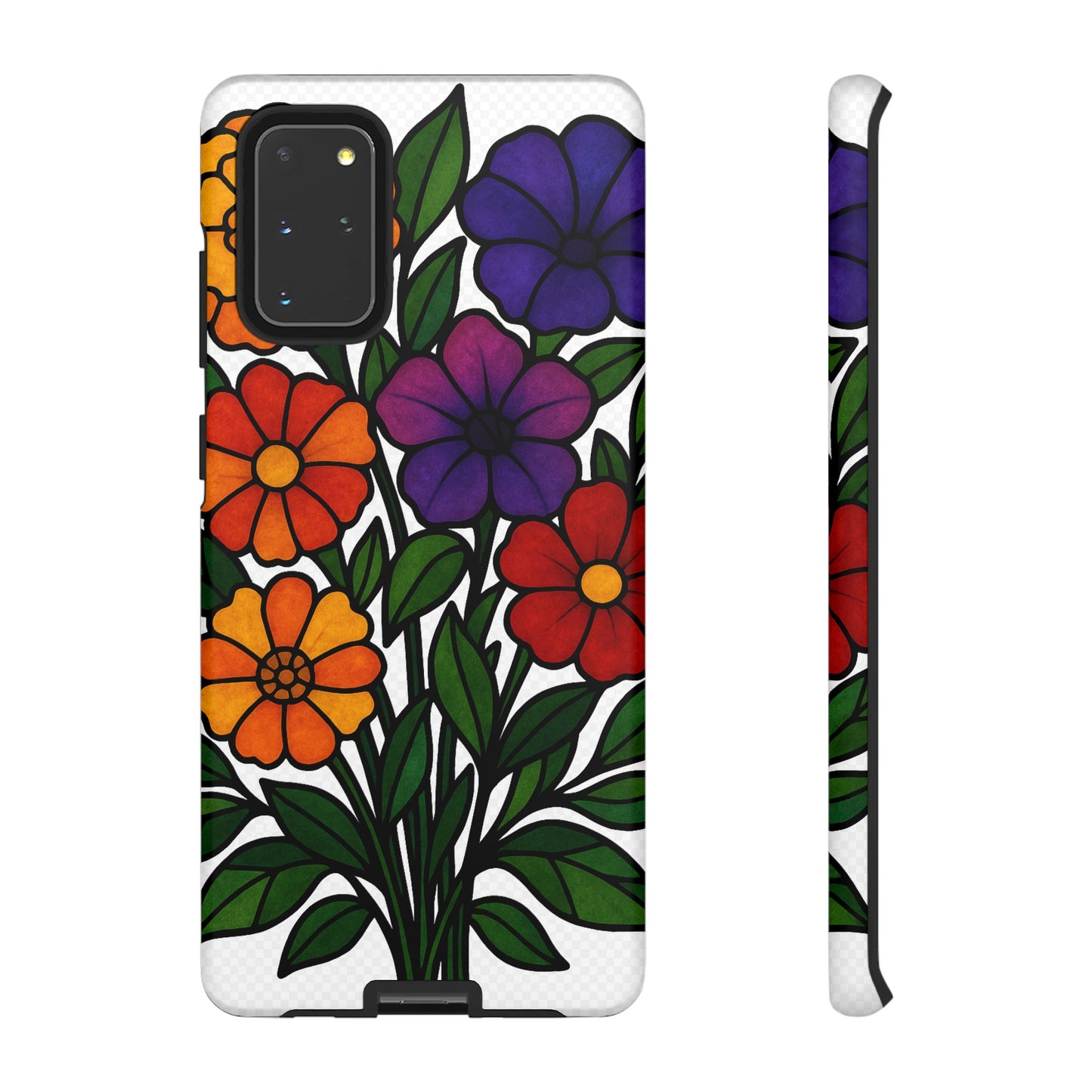 Floral Phone Case, Tough Cases with Colorful Flower Design, Gift for Flower Lovers, Summer Accessories, Trendy Phone Cover
