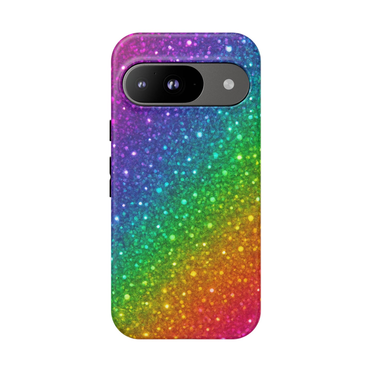 Colorful Glitter Phone Case, Tough Cases, Rainbow Sparkle Phone Cover, Gift for Her, Trendy Phone Accessory, Summer Vibes