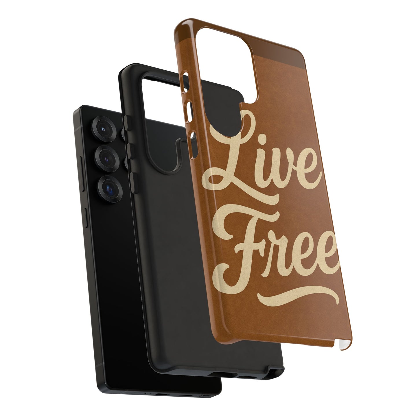 Live Free Phone Case, Tough Cases, Inspirational Phone Accessories, Gift for Adventurers, Customizable Design, Unique Tech Gifts