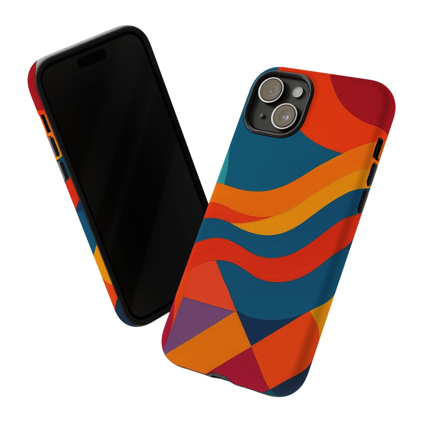 Vibrant Phone Case, Abstract Design Cover, Tough Cases for All Occasions, Stylish Gift for Tech Lovers, Modern Phone Accessories