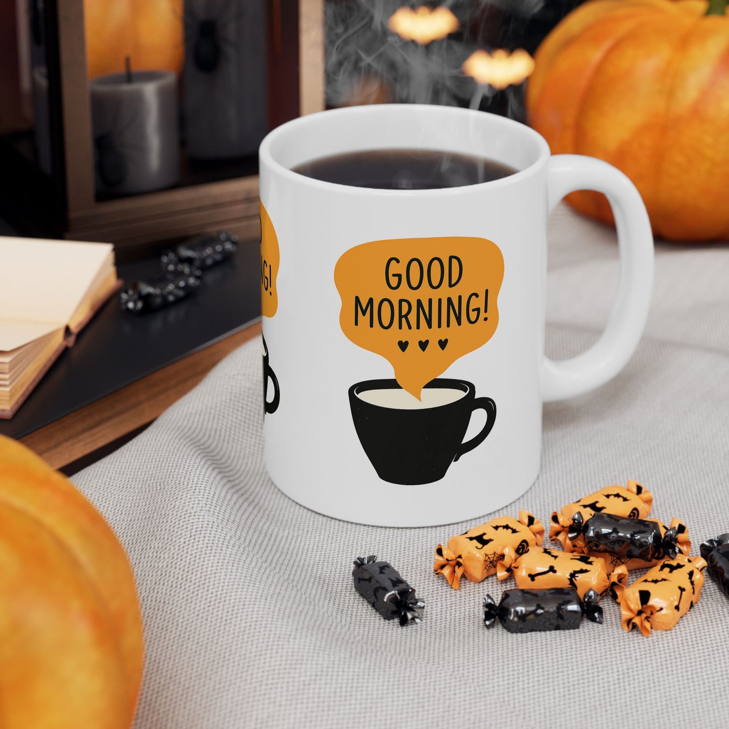 Good Morning Ceramic Mug - Perfect for Coffee Lovers, Tea Drinkers, Gift for Friends, Housewarming, Birthdays