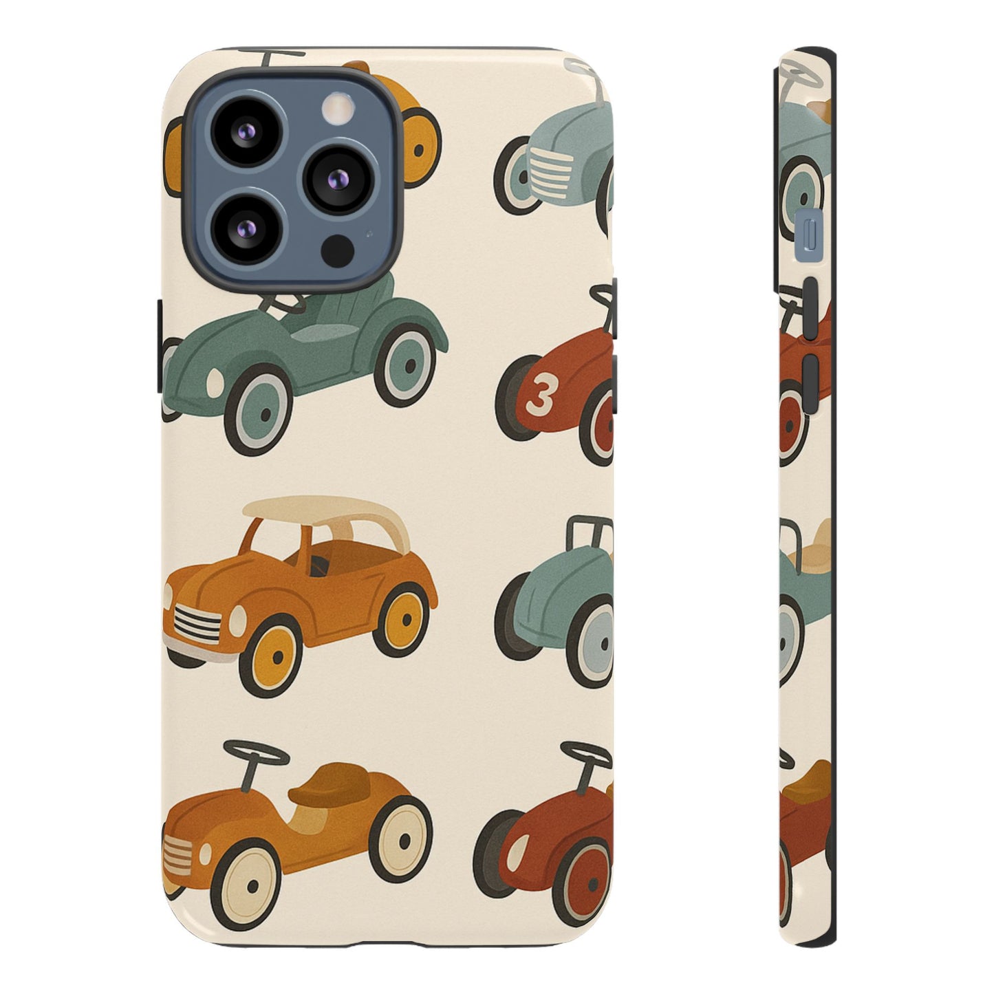 Vintage Car Phone Case, Tough Cases, Kids Gift, Car Lover Accessory, Retro Style, Phone Protection, Unique Design, pedal cars