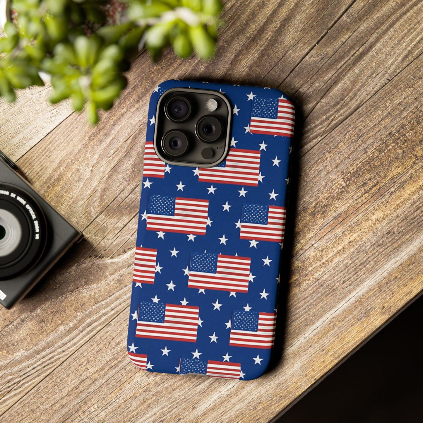 Patriotic Phone Case, Independence Day Accessories, American Flag Design, Star-Spangled Cover, Summer BBQ Gift