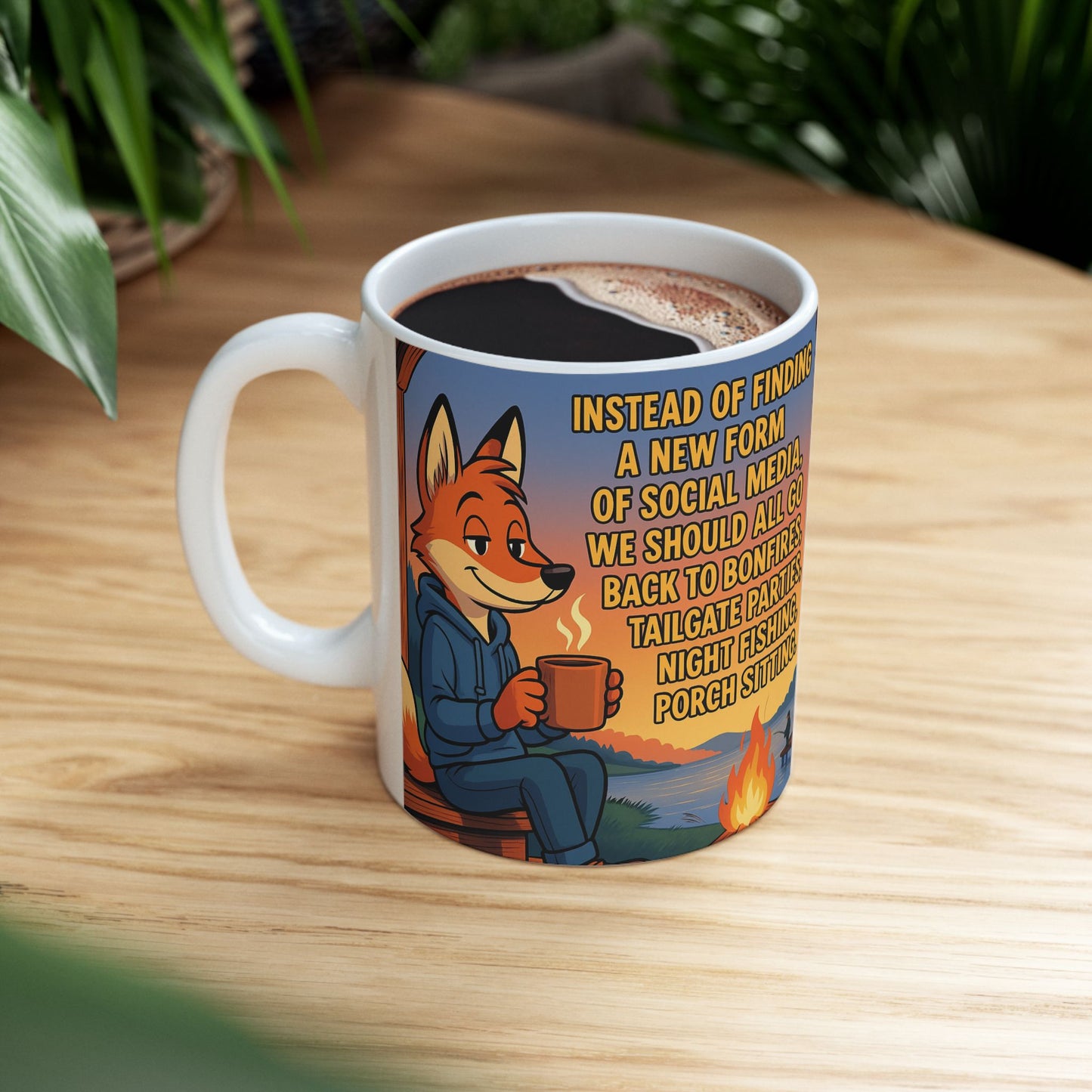 Cozy Fox Ceramic Mug - Perfect for Campfires, Bonfires, and Relaxation | Whimsical Coffee Cup, Gift for Nature Lovers, Outdoor [...]
